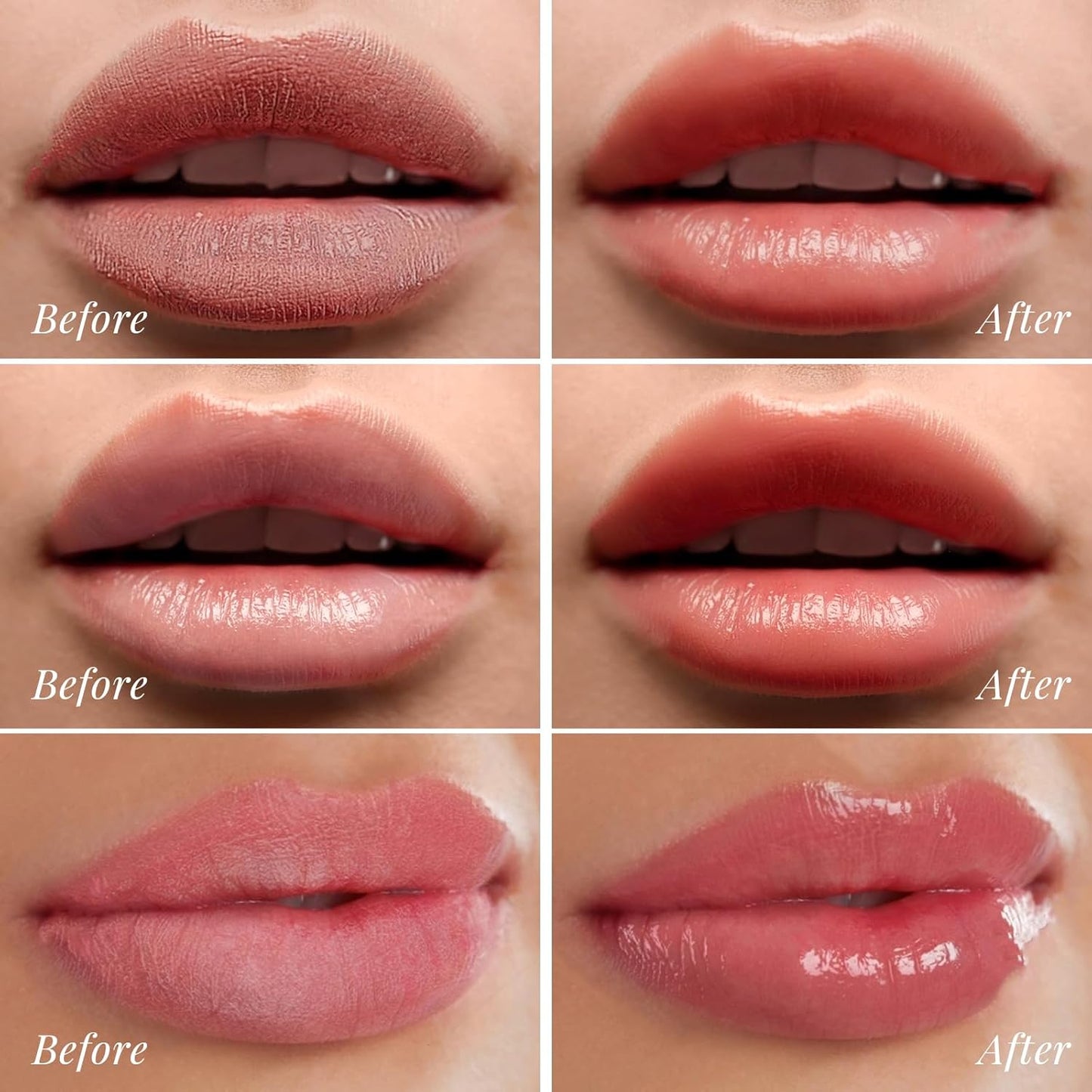 Lip Scrub and Lip Mask Set- Lip Treatment Care Kit with 2 Lip Exfoliator Scrub & 2 Lip Butter Mask, Intense Hydration Set for Dry Chapped Cracked Lips (4 Pack)