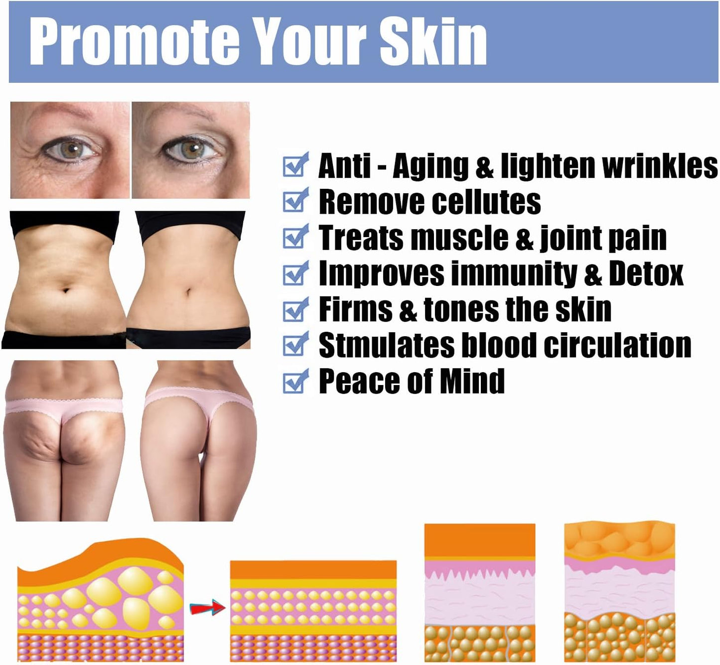 Silicone Cupping Therapy Set - Facial Cupping Set - Face and Body Cupping Massager - Vacuum Suction Cups - Anti-Cellulite Cup - Amazing Cellulite Remover Home Use 7PACK