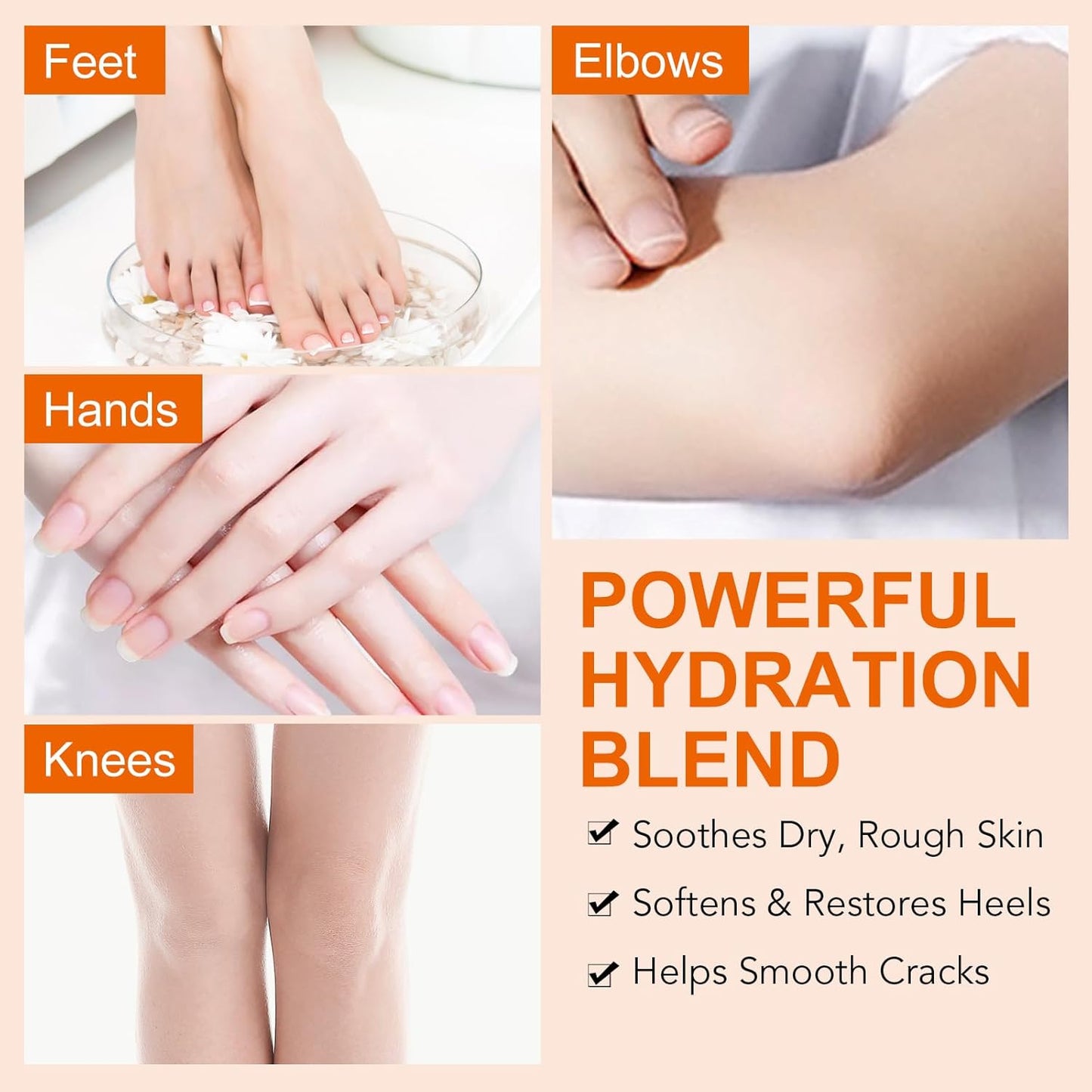 60% Urea Cream, Manuka Honey Hand Foot Moisturizer Cream for Dry Cracked Heels, Foot Care Stick for Softening and Moisturizing Skin, Deep Hydration, 1.41Fl Oz