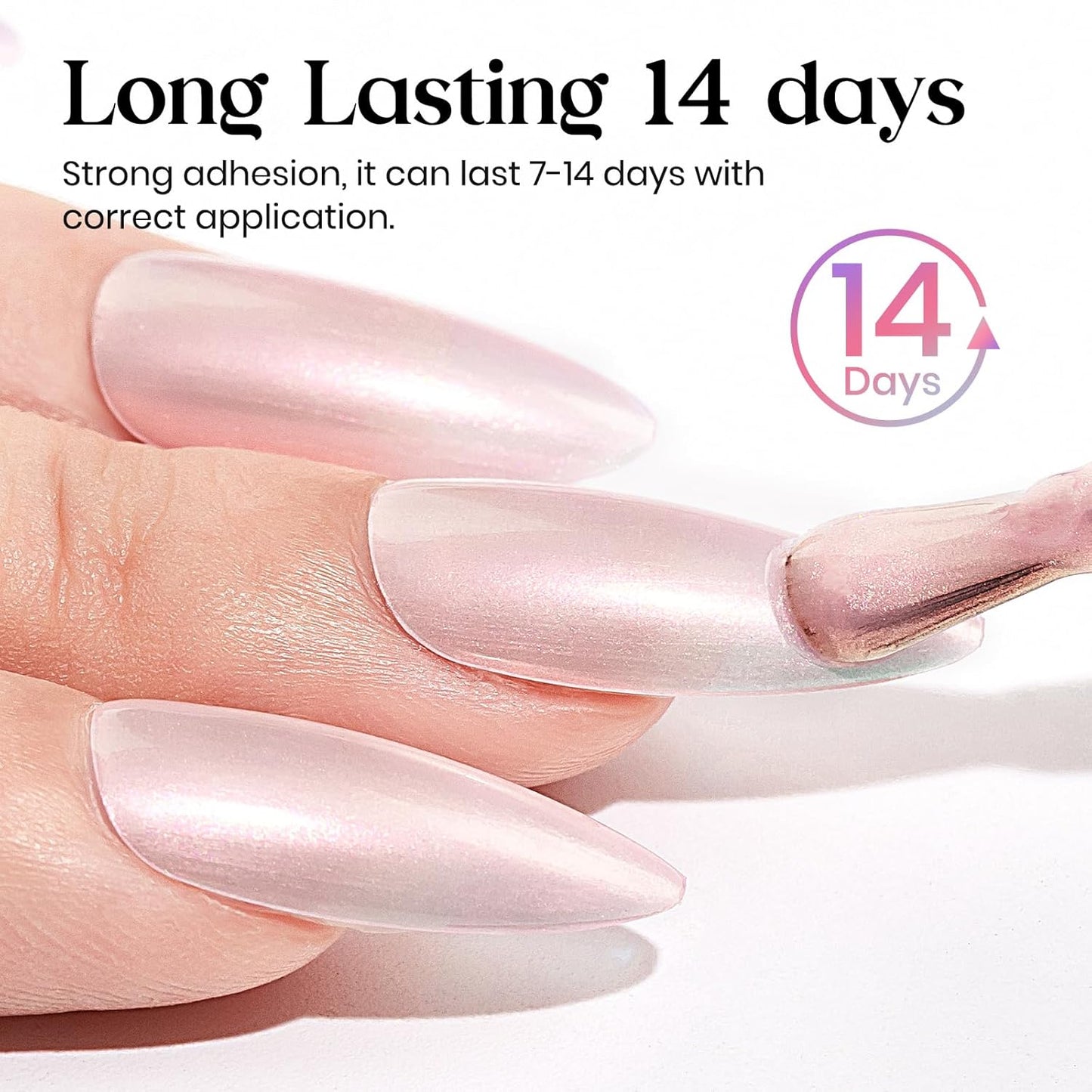 MIZHSE Nail Polish: 15Ml Mermaid Pearl Nail Polish Pink Aurora Effect Nail Polish, Fingernail and Toenail Polish Glossy Long Lasting Nail Polish Trendy DIY at Home Nail Gift Spree