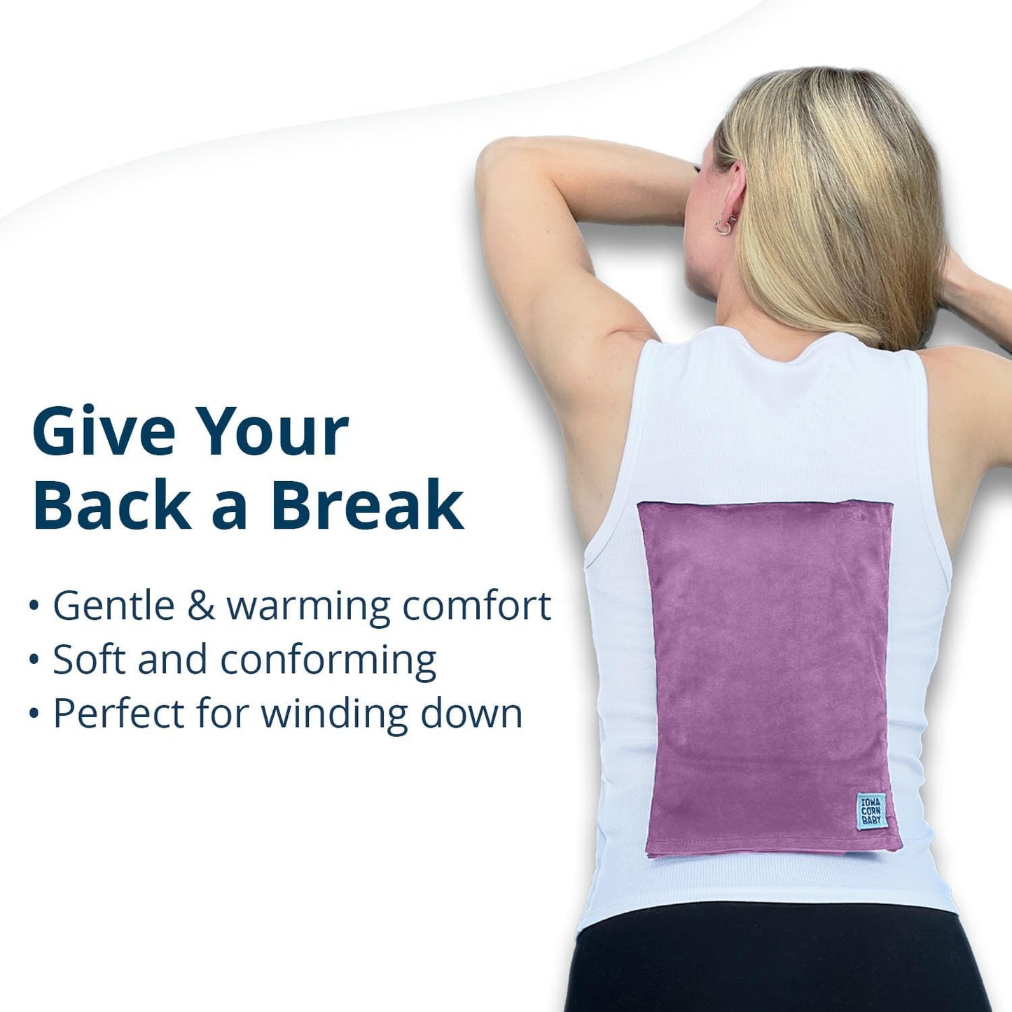 Microwave Heating Pad (with Removable Cover) – Weighted Microwavable Moist Heat Therapy Pad for Back, Neck, Shoulders, and Cramps – Portable, Reusable Cold or Warm Compress, 10" x 7", 2.5lbs