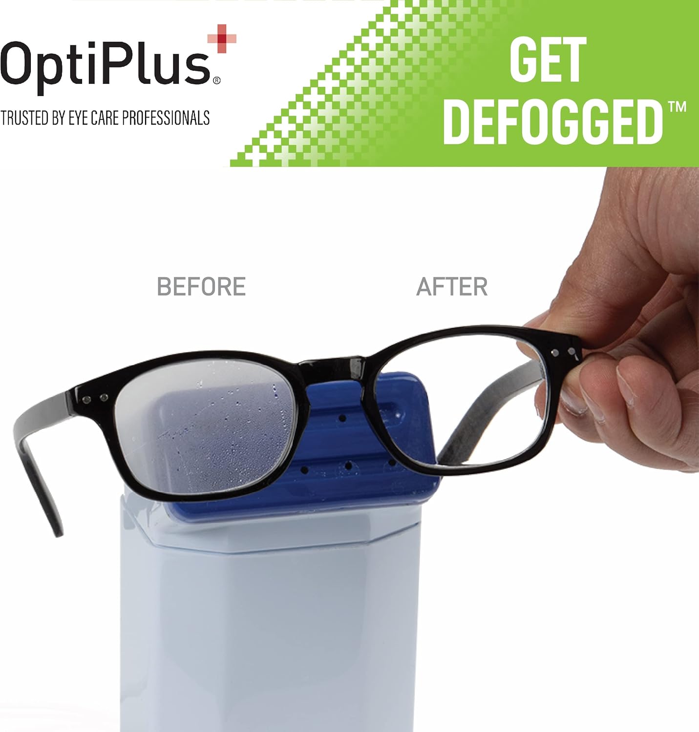 OptiPlus Anti Fog Cloth for Eyeglasses, Goggles, and Shields | Premium Reusable Anti-Fog Treatment | 5 Cloths 500 uses | Anti-Fog for All Lenses - 5 Pack