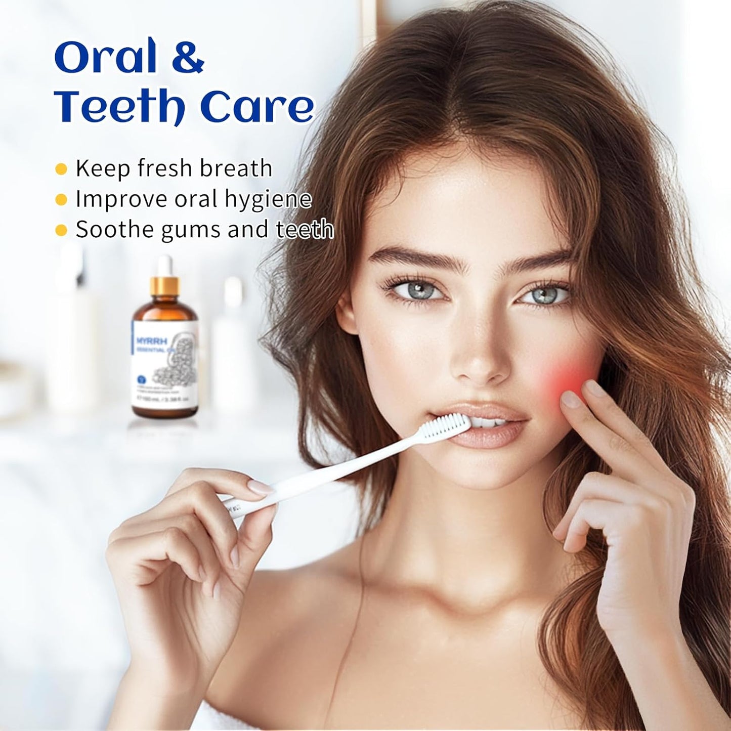 HIQILI 100ML Myrrh Essential Oil for Skin, Diffuser & Candle, 100% Pure and Natural - 3.38 Fl Oz