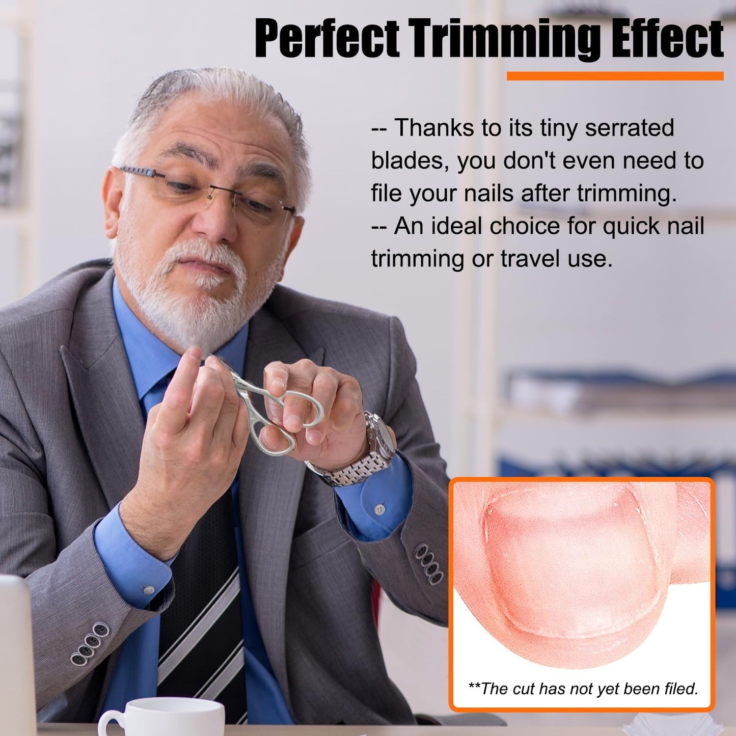 LePinko Professional Nail Scissors Kit, Micro-serrations Blades, Both for Manicure and Pedicure, Stocking Stuffers Gifts For Men and Women