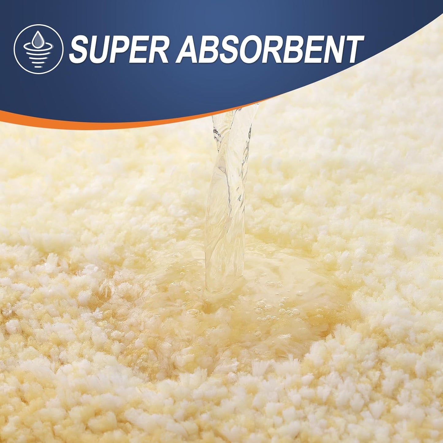 OLANLY Bathroom Rugs Mat 30x20, Extra Soft Absorbent Microfiber Bath Rugs, Rubber Backing, Quick Dry, Washable Bath Mats for Bathroom Floor, Tub and Shower, Home Decor Accessories, Light Yellow