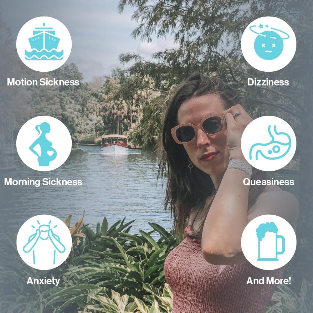 Blisslets Acupressure Relief Band - Cartagena Collection - Parentage (Smoke/Fog, Less Than 5 5/8")