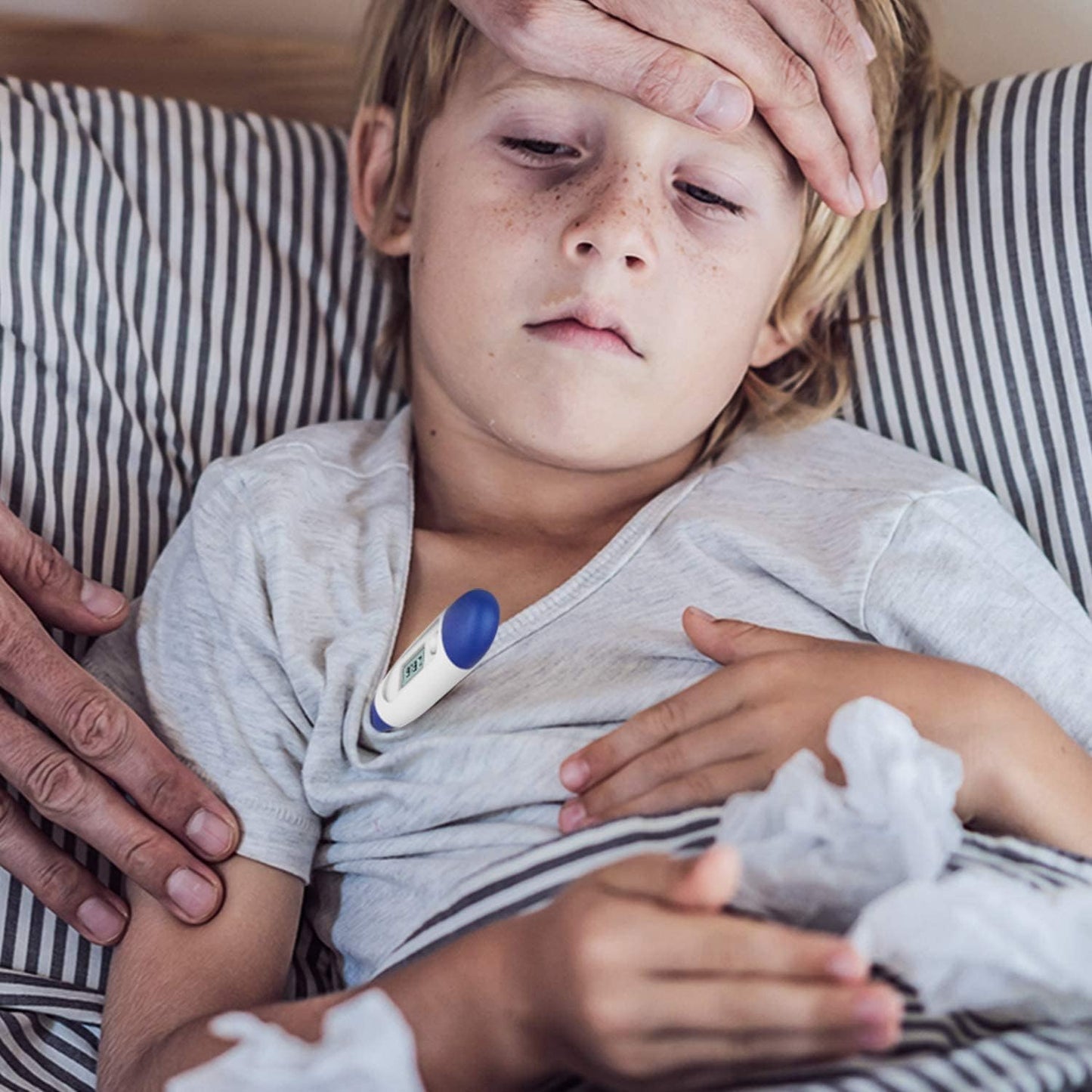 Thermometer for Baby, 2 Packs, Rectal Digital Thermometer with 10 Seconds Fast Reading (Dark Blue+Green)