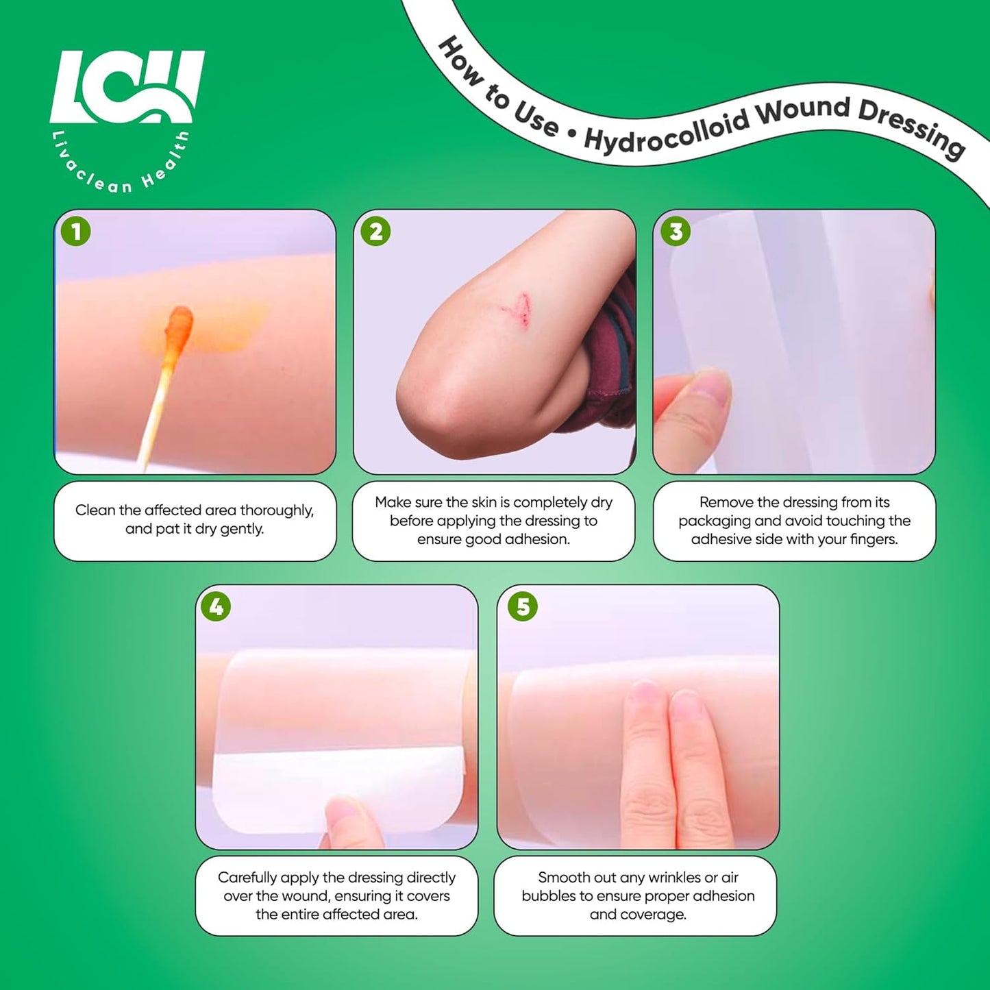 12 CT 4" x 4" Hydrocolloid Bandages Large - Sterile Colloidal Bandages - Adhesive Hydrocolloid Wound Dressing - Individually Packed Extra Large Patches for Wounds, Blisters and Bed Sores