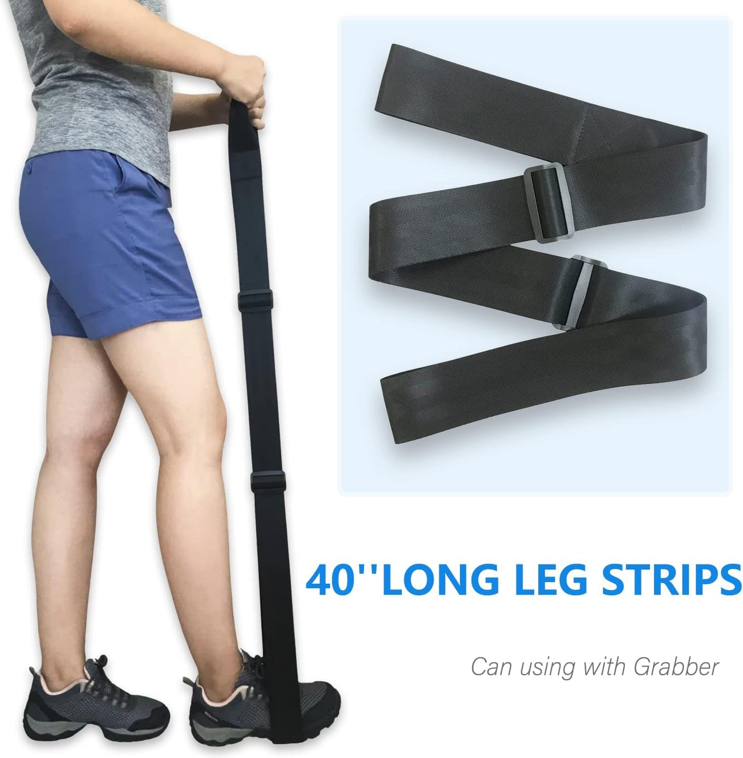 6PC Hip Kit, Hip Replacement Kit After Surgery,Hip Kit for Seniors Total Hip Replacement Prime-Grabber, Sock Aid,Shoehorn&Dressing Stick,Leg Strip,Back Scratcher,Bath Loofah, Hip Kit with Leg Lifter