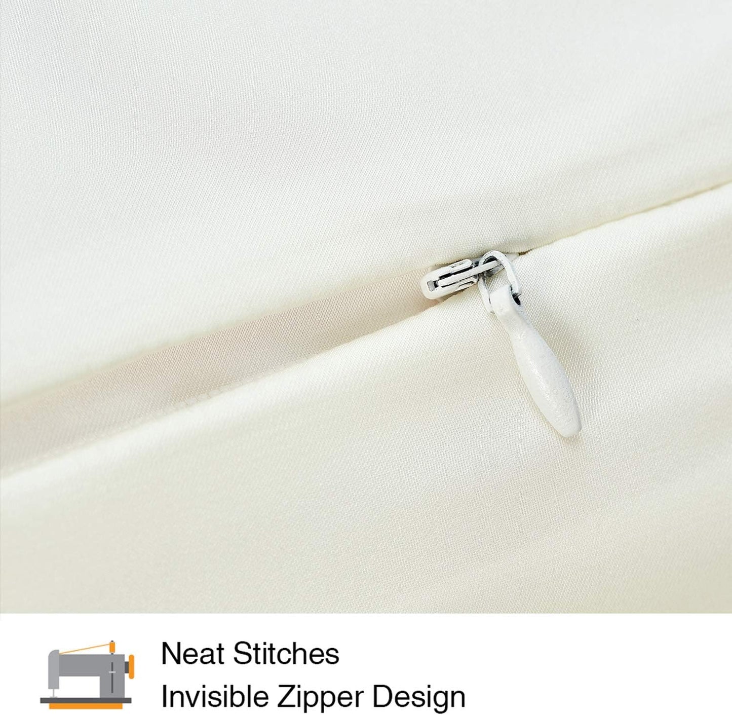 INSSL Silk Pillowcase for Women, Mulberry Silk Pillowcase for Hair and Skin and Stay Comfortable and Breathable During Sleep (Queen, Ivory)