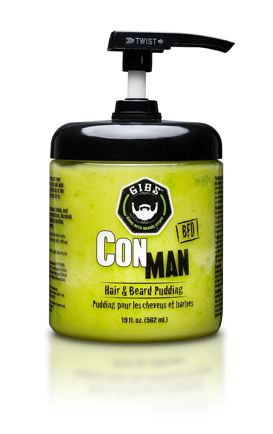 GIBS Grooming Con Man Hair & Beard Pudding, 19 Fl Oz