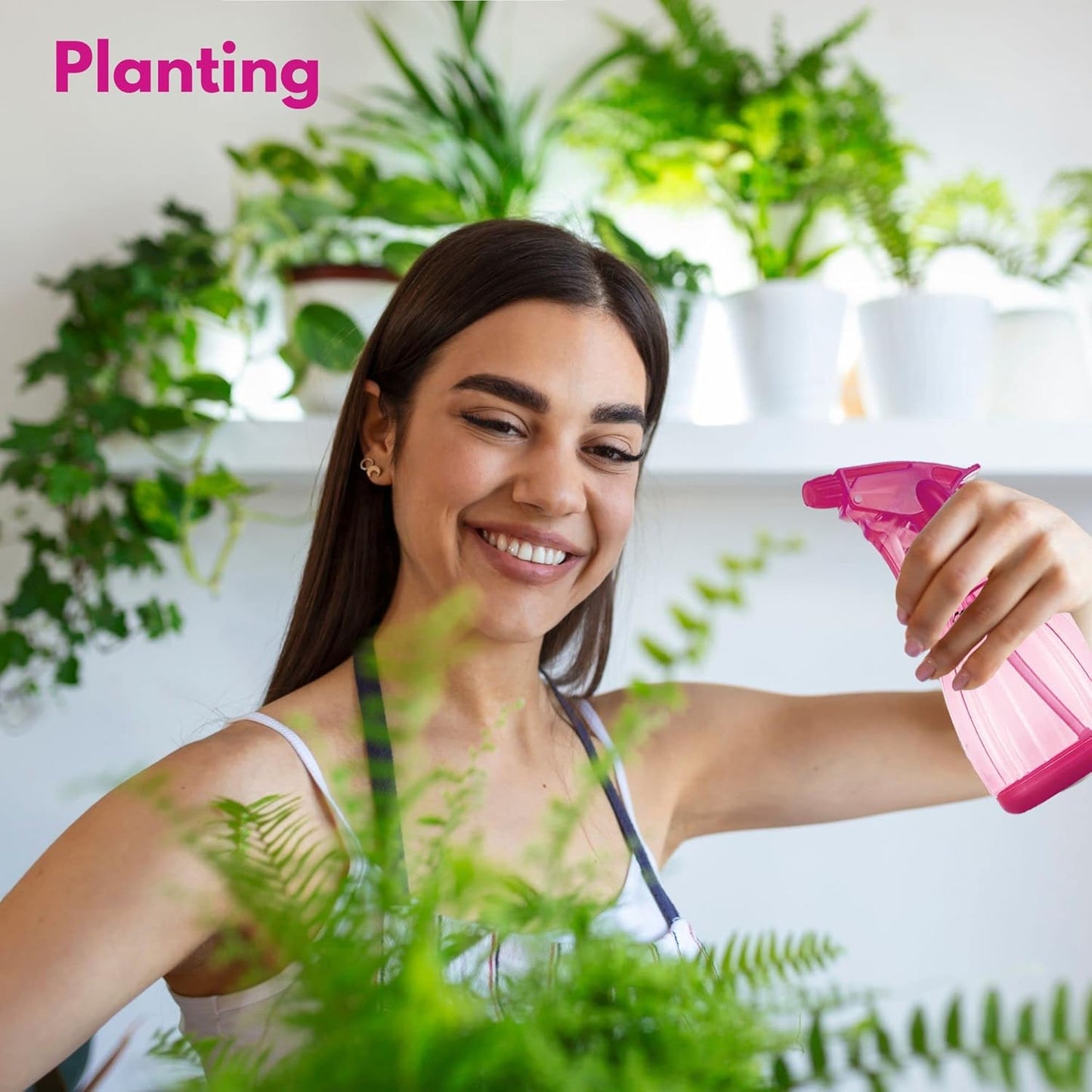 DilaBee Plastic Spray Bottles - 12oz (3 Pack) Water Spray Bottle for Hair, Gardening, Grilling & Cleaning Solution - Empty Spray Bottles for Cat - Small Spray Bottle