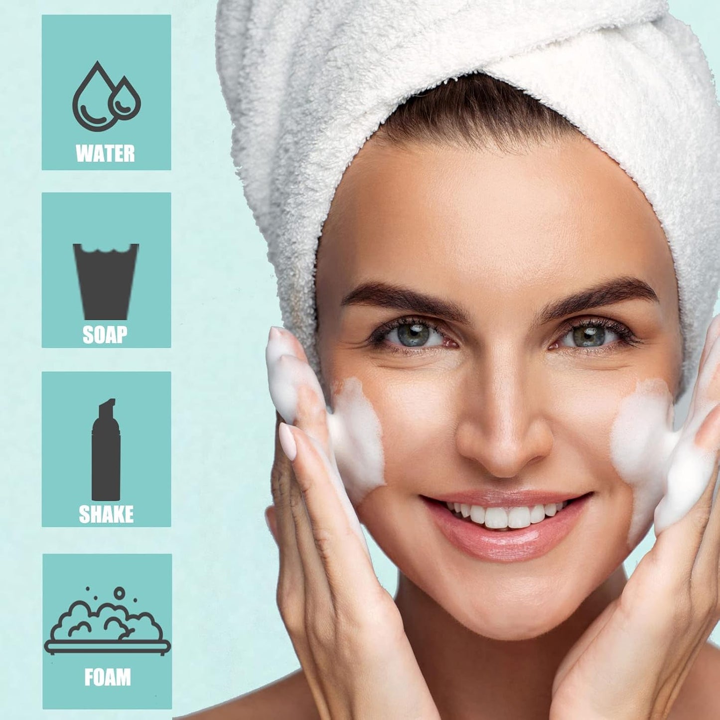 2 Oz Foam Soap Bottle Empty Travel Foaming Dispenser for Hand Soap,Lash Shampoo,Body Wash(12 PCS, Green)