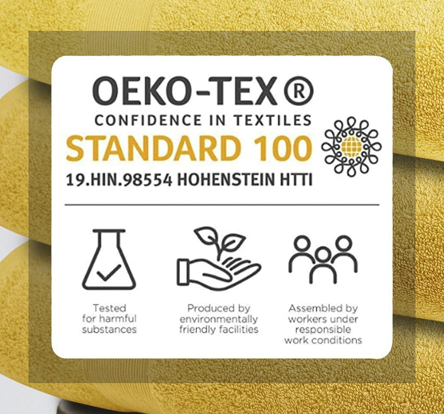 Softolle Luxury Bath Towels Set of 4 (27” x 54”) | Towels for Bathroom | Super Soft | Highly Absorbent Towels for Home, Spa, Gym (Yellow)