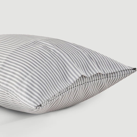 DOZ Pillowcase Set, 100% Viscose derived from Bamboo, Organically Grown, Buttery Soft, Silky, Breathable, Cooling, Oeko-TEX, High GSM, 2-Pack, Envelope Closure (Queen, Stripe)
