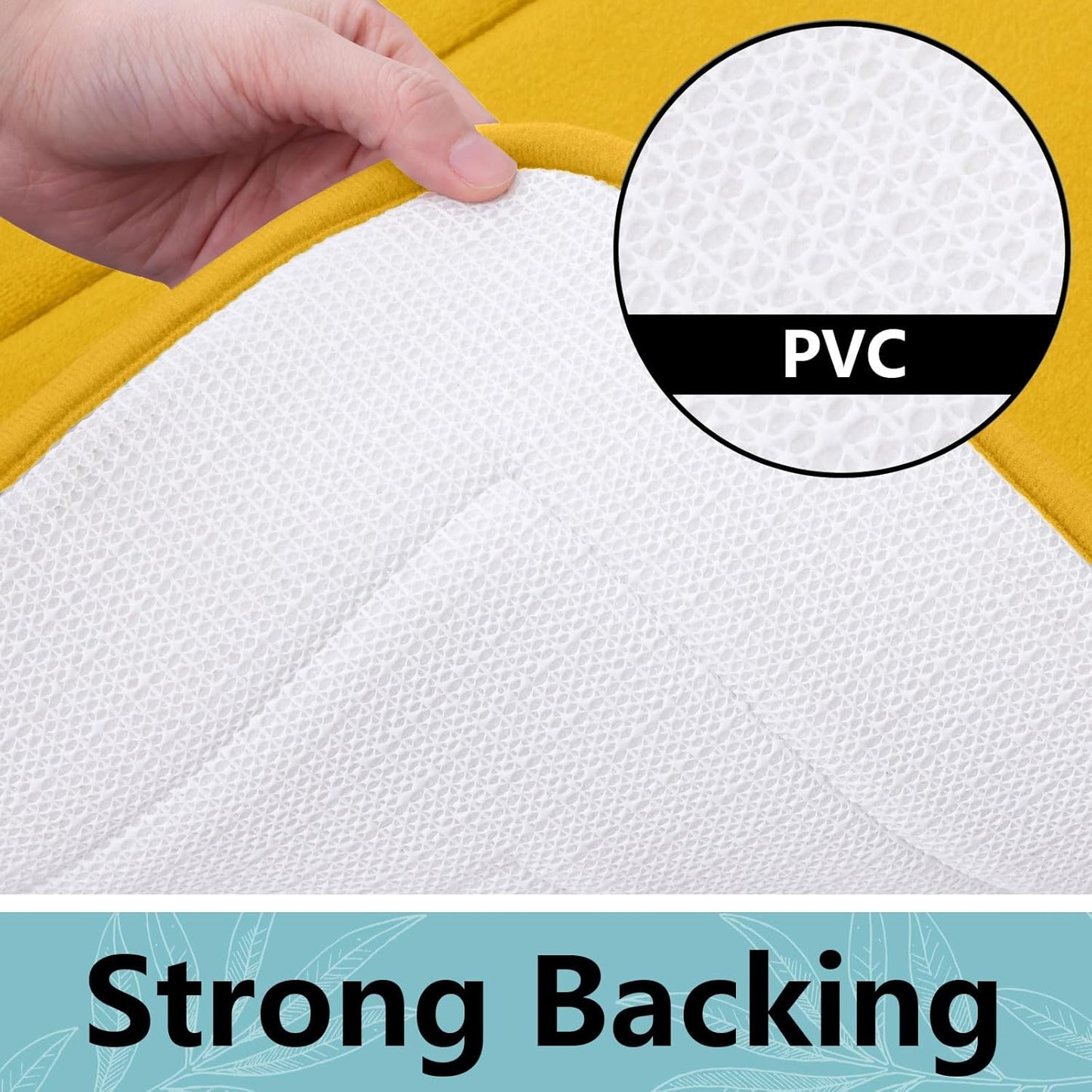 Arotive Memory Foam Bathroom Rug Mat 30x20, Ultra Soft and Absorbent Bath Mat, Machine Wash Dry, Comfortable Bath Rug Carpet for Bathroom Floor, Tub and Shower, Yellow