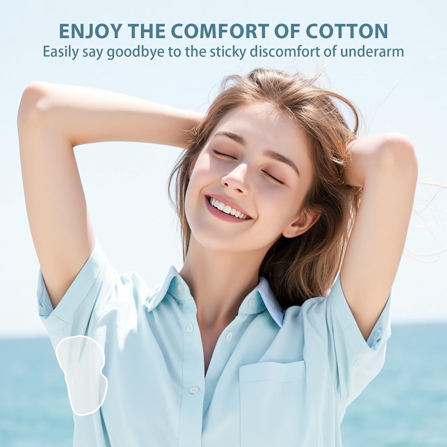 Armpit Sweat Pads for Women and men, Underarm Sweat Pads can Easily Absorb Sweat and Neutralize Odors, Individually Packaged Sweat Pads for Under Arms Stay Confident (100 Count (Pack of 1))