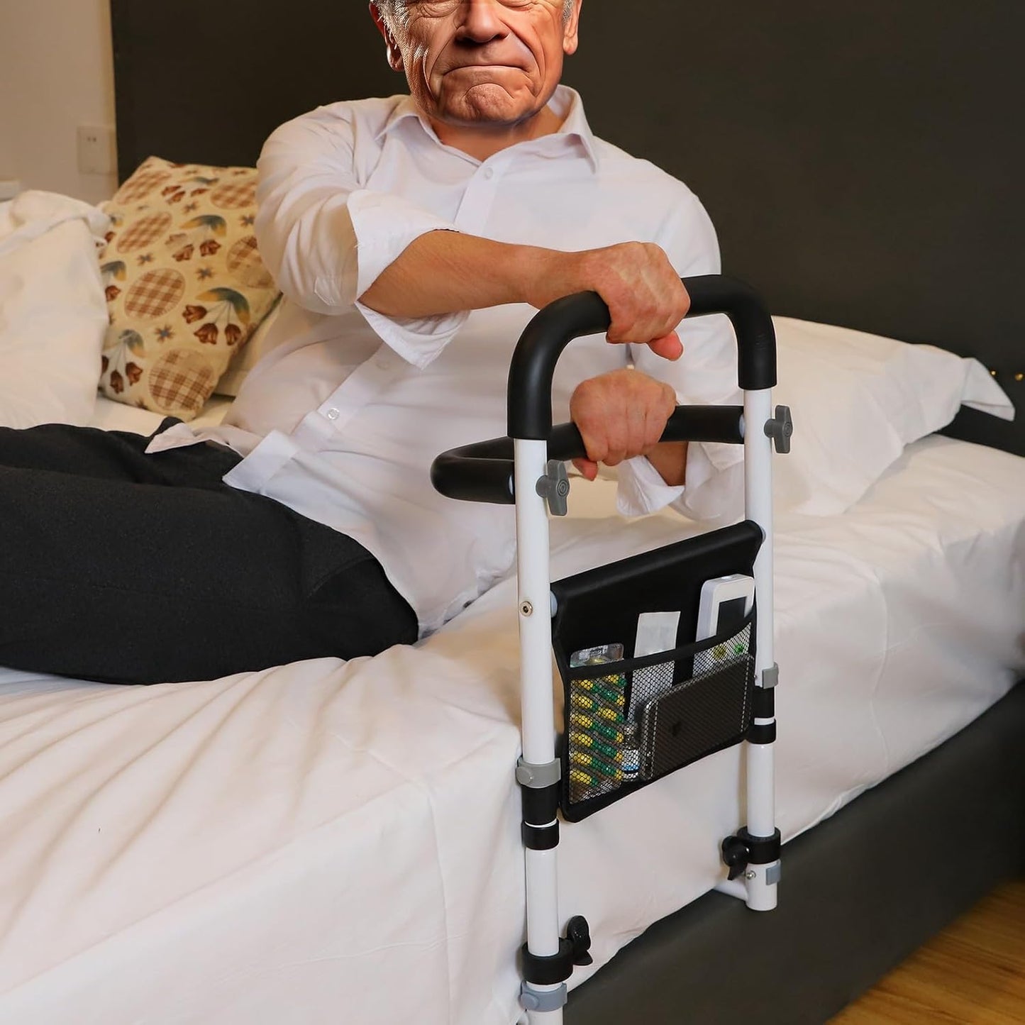 Bed Rails for Elderly Adults Safety, Bed Rail Elderly Bed Assist Rail for Seniors Helps Getting in and Out of Bed Much Easier