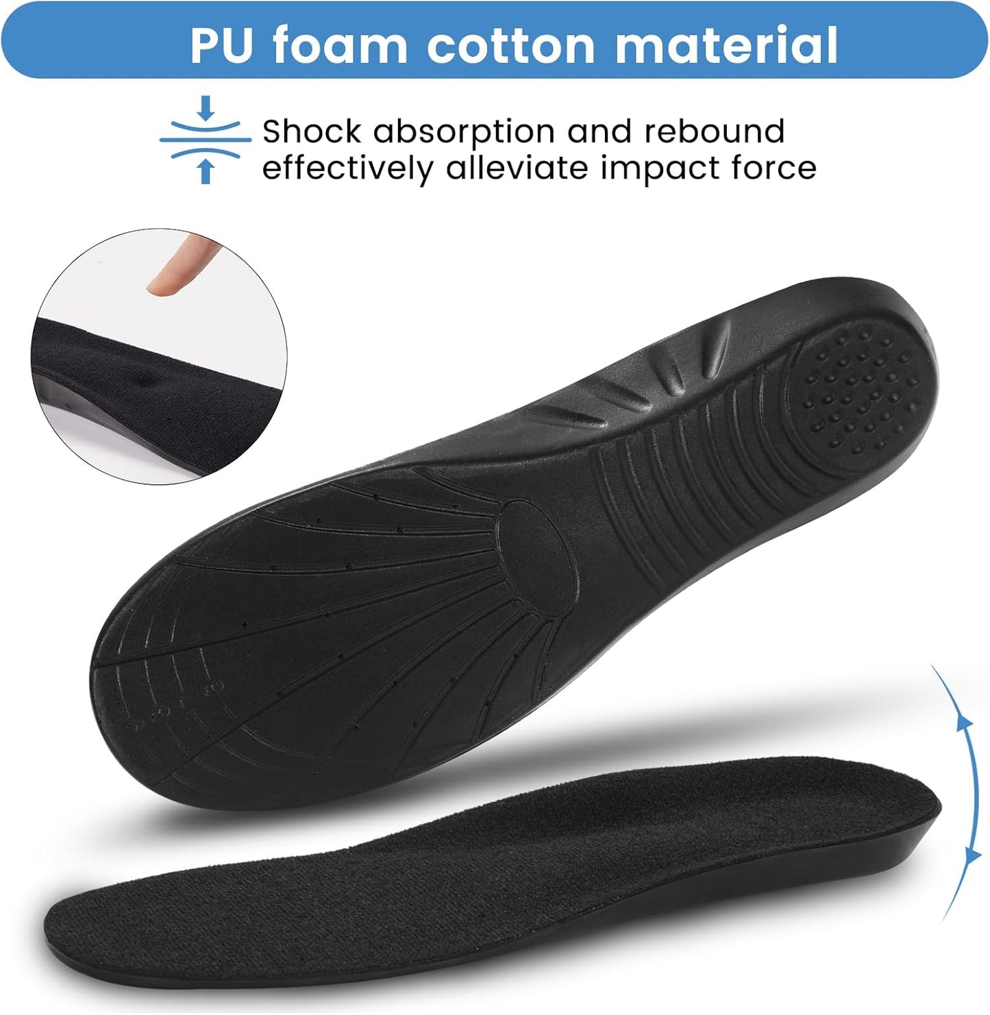 Shoe Insoles,Memory Foam Insoles Plantar Fasciitis Orthotics Shoe Inserts, Providing Excellent Shock Absorption for Feet Relief, Comfortable Insoles for Women Men Everyday Use, (S [US M: 4-6/W: 5-7])