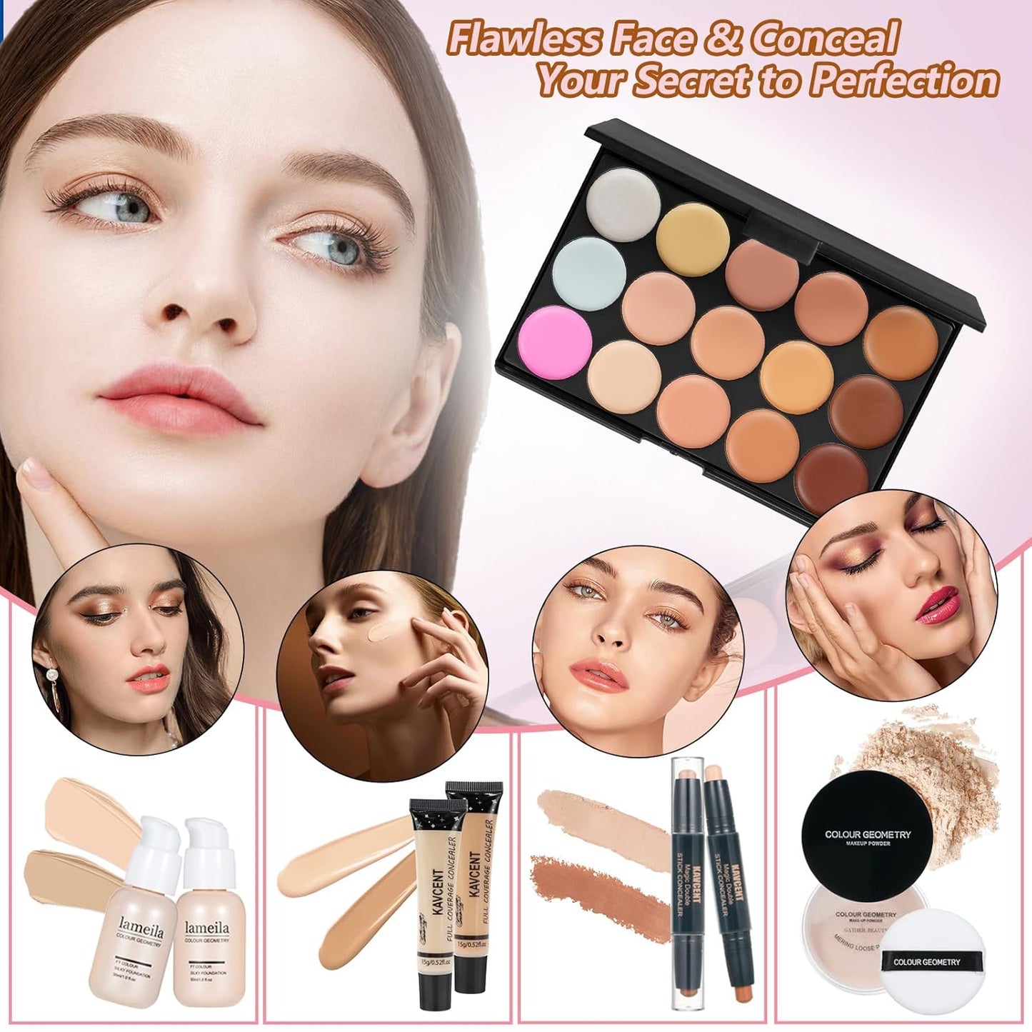 Makeup Sets for Teens Makeup Kit for Women Full Kit Makeup Gift Set for Women Teen Girls Teenagers Eyeshadow Palette Makeup Kits Christmas
