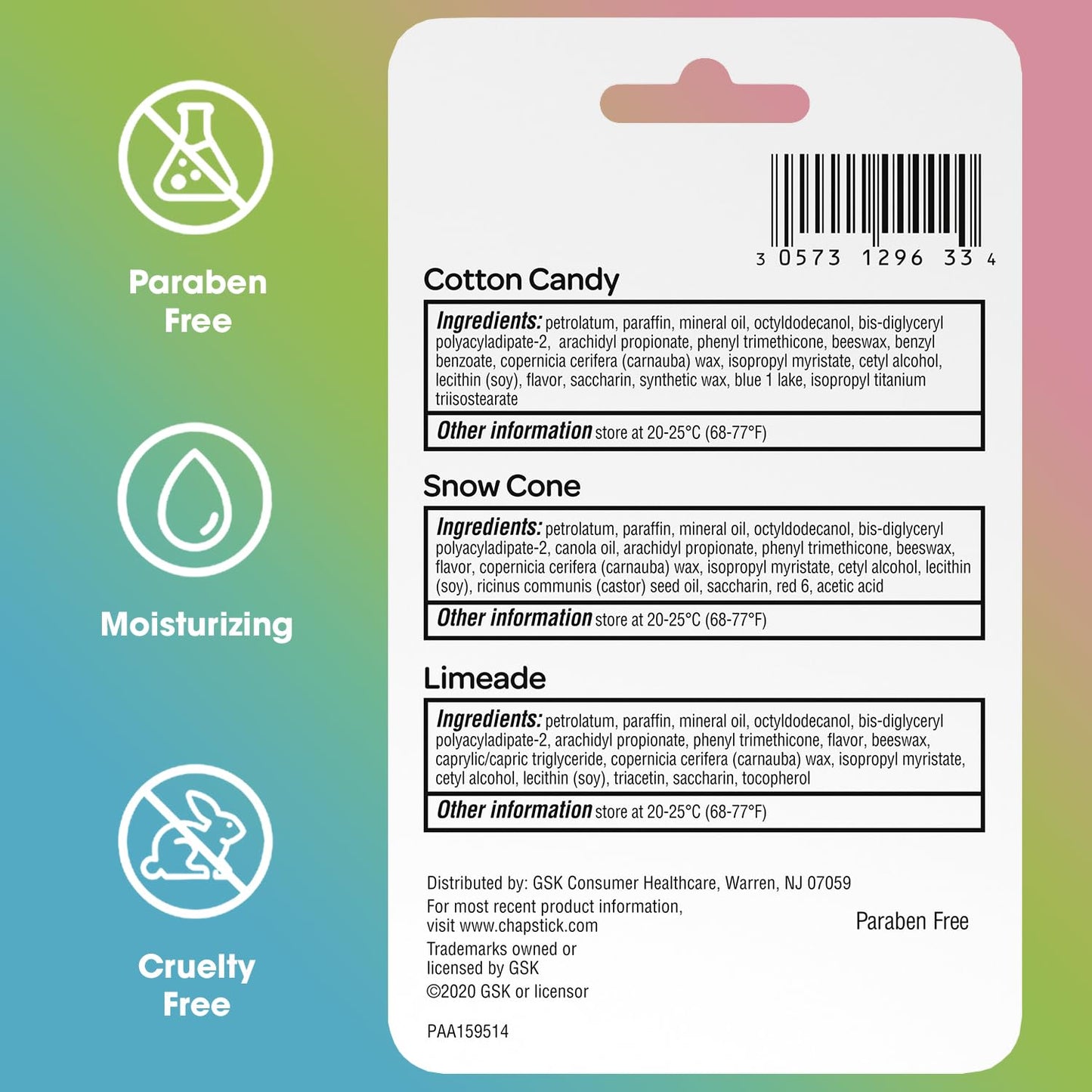 ChapStick Bulk Lip Balm, Vacation Getaway Collection, 3-Packs (12 Sets/36 Tubes) – Fun & Flavorful Lip Care, Birthday Gifts, Party Favors, Stocking Stuffers, 0.15 Oz Ea