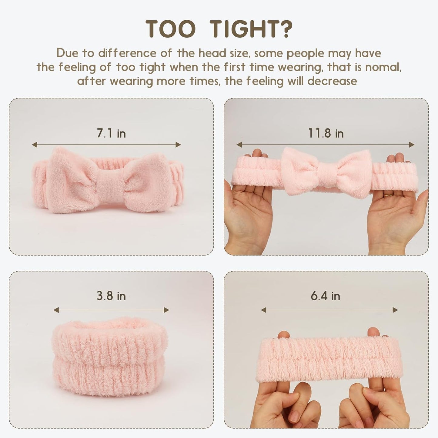 WSYUB Spa Headband and Wristband Set, Face Wash Headband Wrist Bands for Washing Face, 6pcs