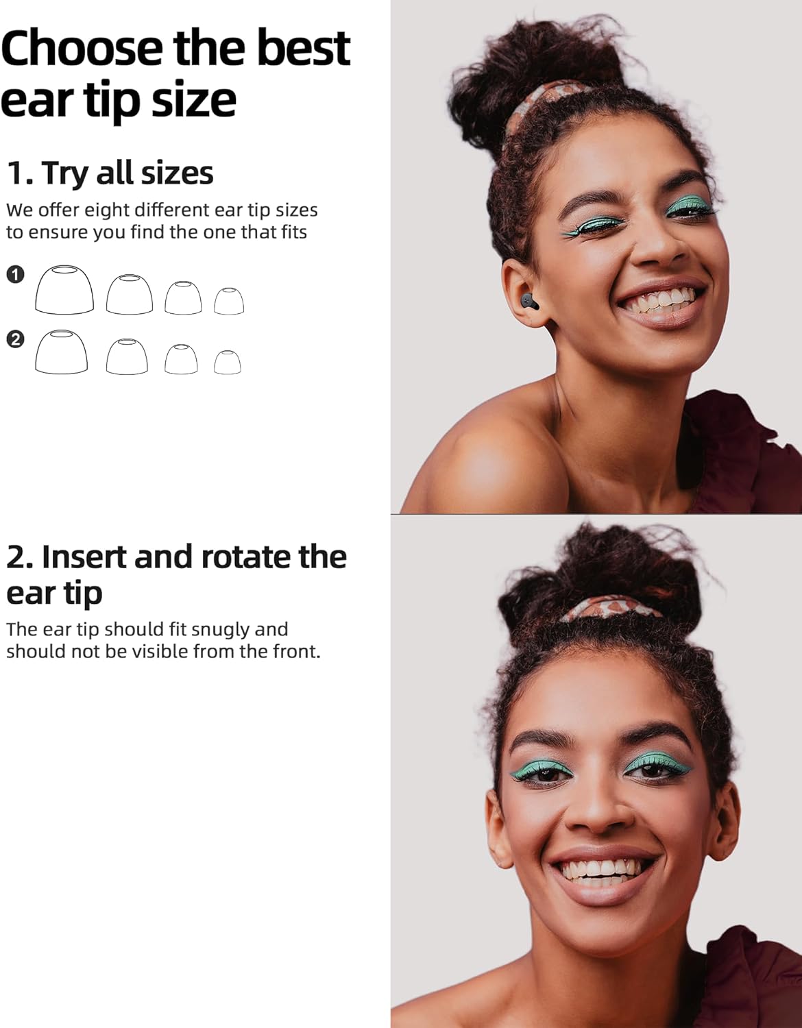 Ear Plugs for Sleeping 0.1Oz UltraComfy, 45dB Noise Reduction Ear Plug For Ear Protection with 8 Tips, Reusable Noise Cancelling Ear Plugs for Concerts, Focus, Snoring, Earplugs With Case Black