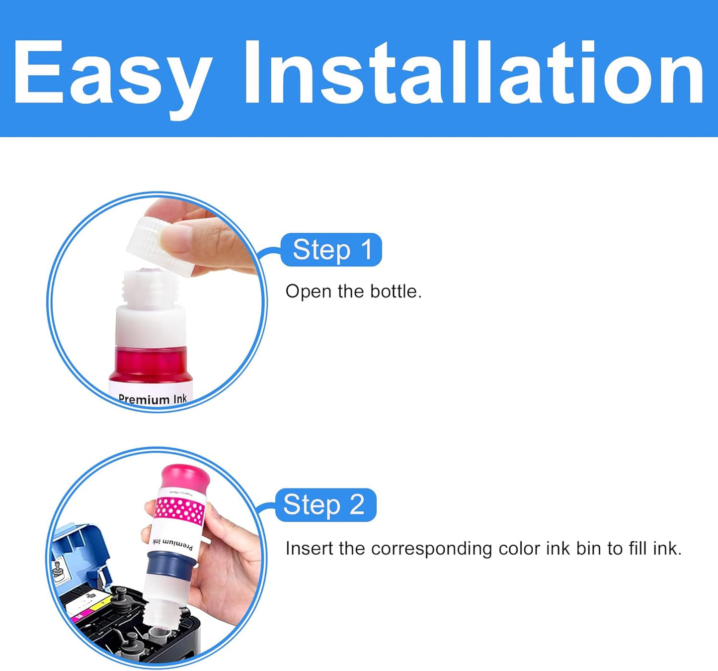 LCL Compatible Ink Bottle Replacement for Canon GI21 GI-21 GI-21C GI-21M GI-21Y for Canon PIXMA G3260 G3270 G2270 G2260 G1220 G1230 Printer (3-Pack Cyan Magenta Yellow)