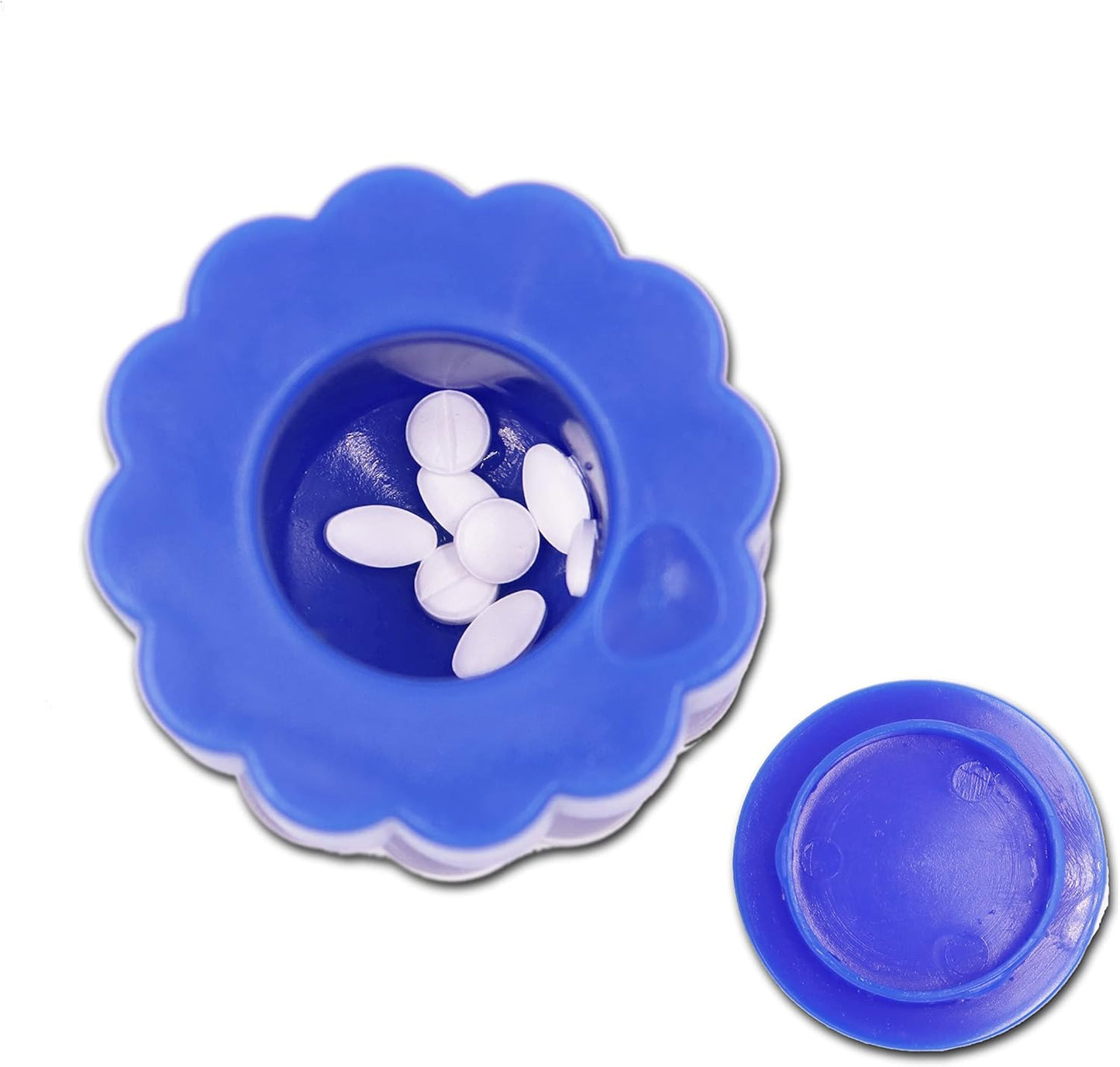 KMINA - Pill Crusher Grinder Fine Powder (x2 Units), Vitamine for Small or Large Pills, Manual Medicine, Tablet Elderly