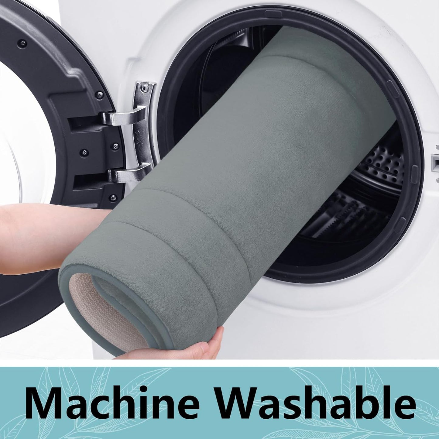 Arotive Memory Foam Bathroom Rug Mat 47x24, Ultra Soft and Absorbent Bath Mat, Machine Wash Dry, Comfortable Bath Rug Carpet for Bathroom Floor, Tub and Shower, Grey