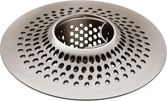 LEKEYE Shower Drain Hair Catcher/Bathroom Drain Cover/Bathtub Drain Strainer/Shower Stall Drain Protector(Brushed Nickel)