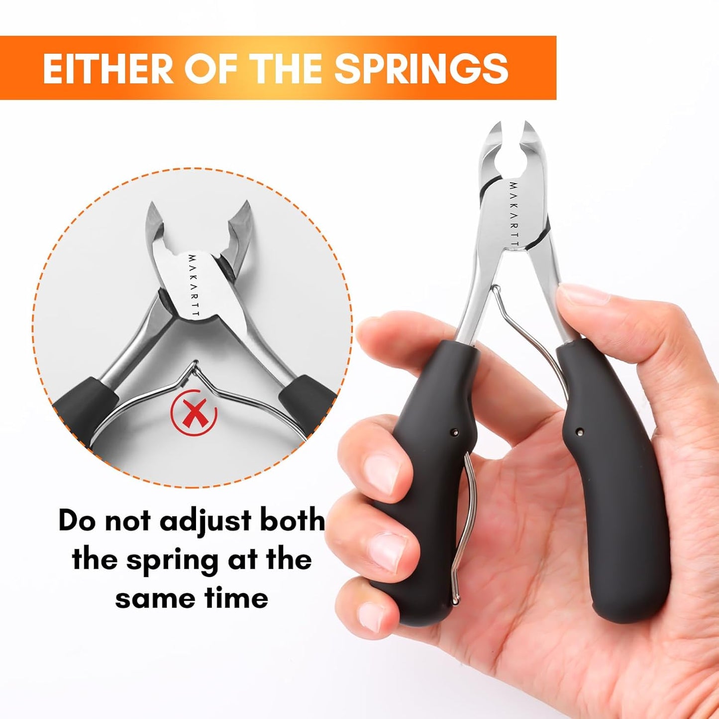 Makartt Ingrown Toenail Clippers with Nail Lifter, Stainless Steel Podiatrist Kit for Thick Nails, Manicure & Pedicure Tools for Men, Women & Seniors