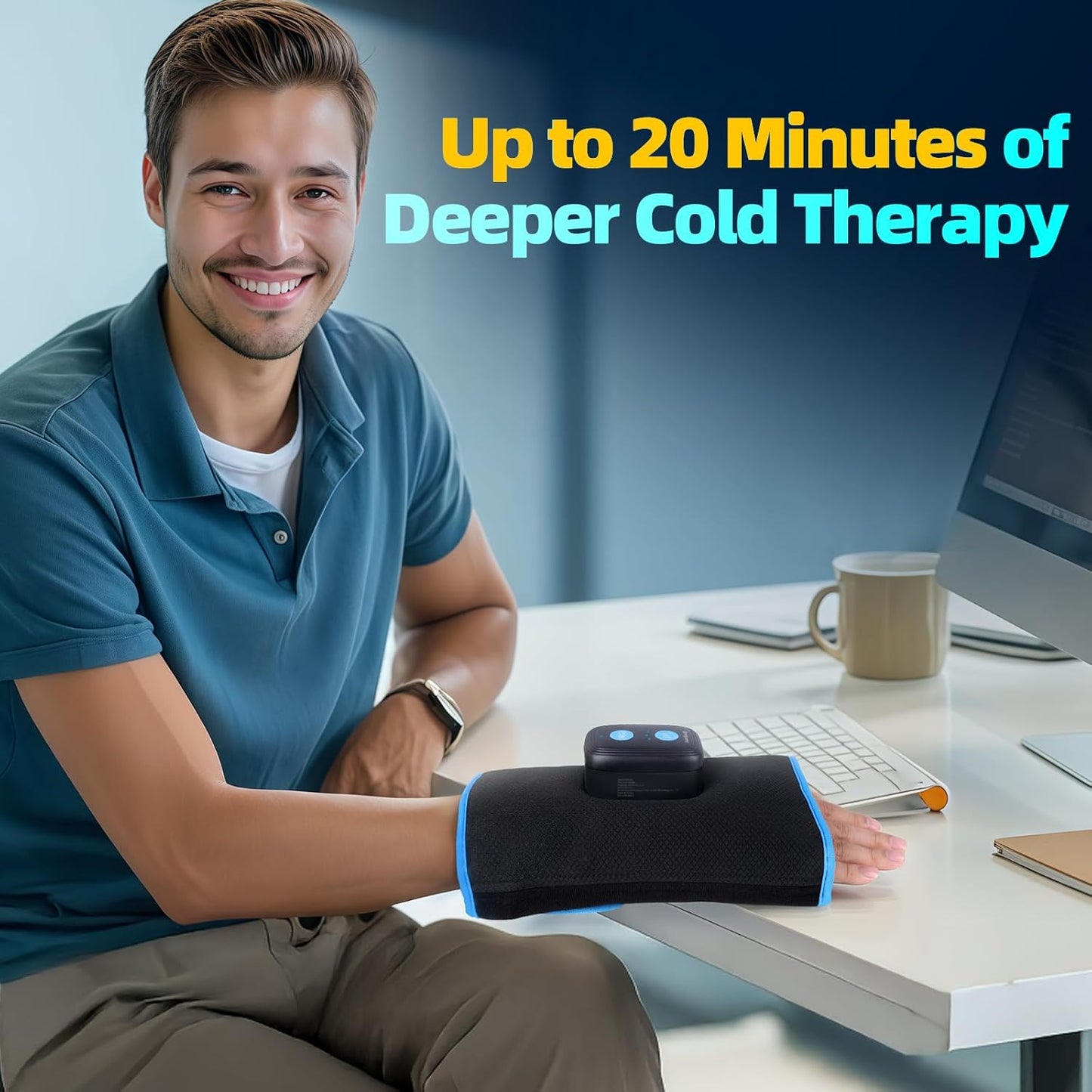 Comfytemp Auto Compression Wrist Ice Pack Wrap for Carpal Tunnel Relief, Reusable Gel Hot Cold Therapy Hand Brace Ice Pack for Injuries, Tendonitis, Arthritis, Wrist Hand Pain, Recovery for Women