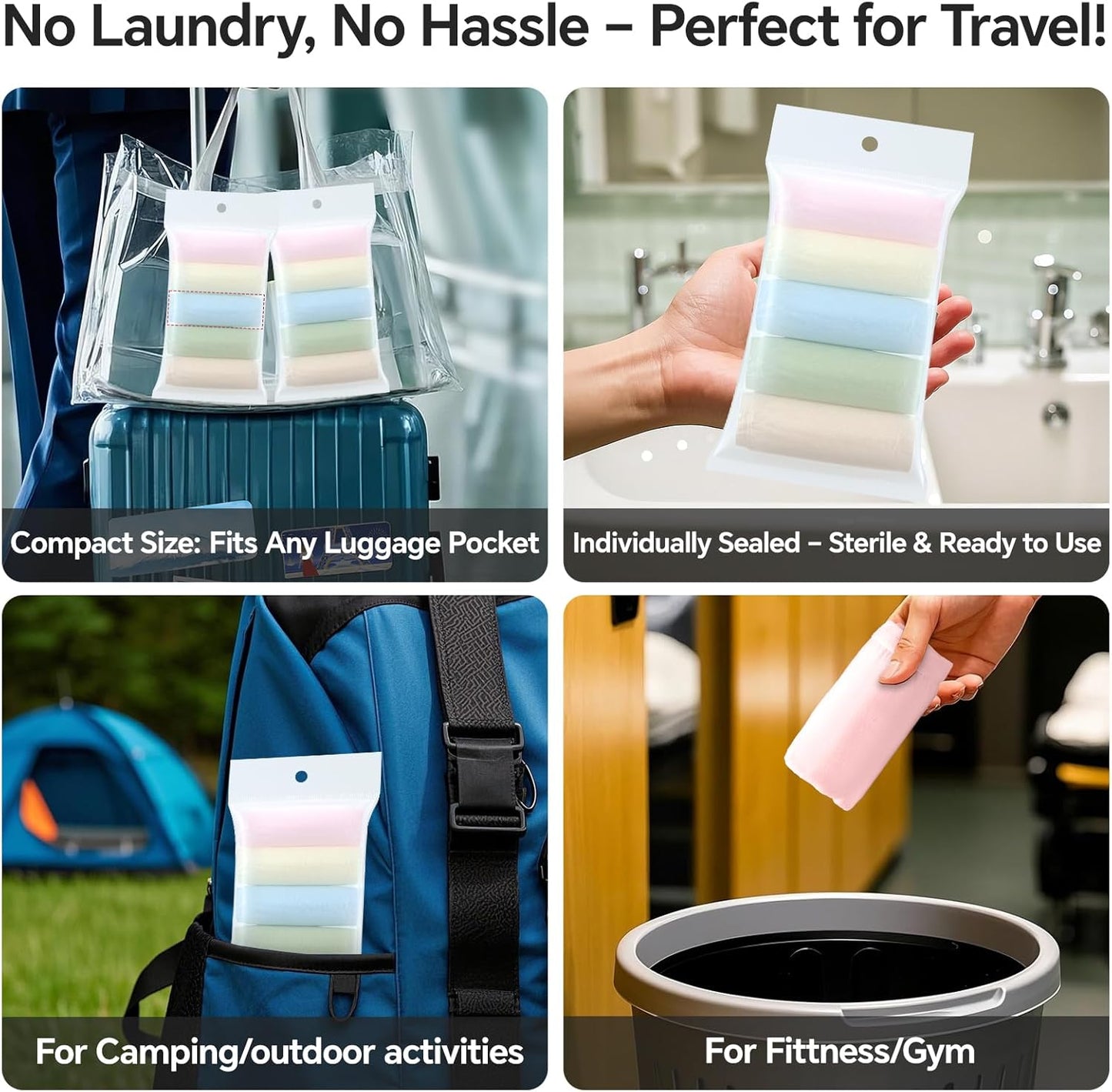 Disposable Underwear for Women Travel-Hospital Stays- Pure Cotton Ladies Brief Panties Multicolor (10pk)