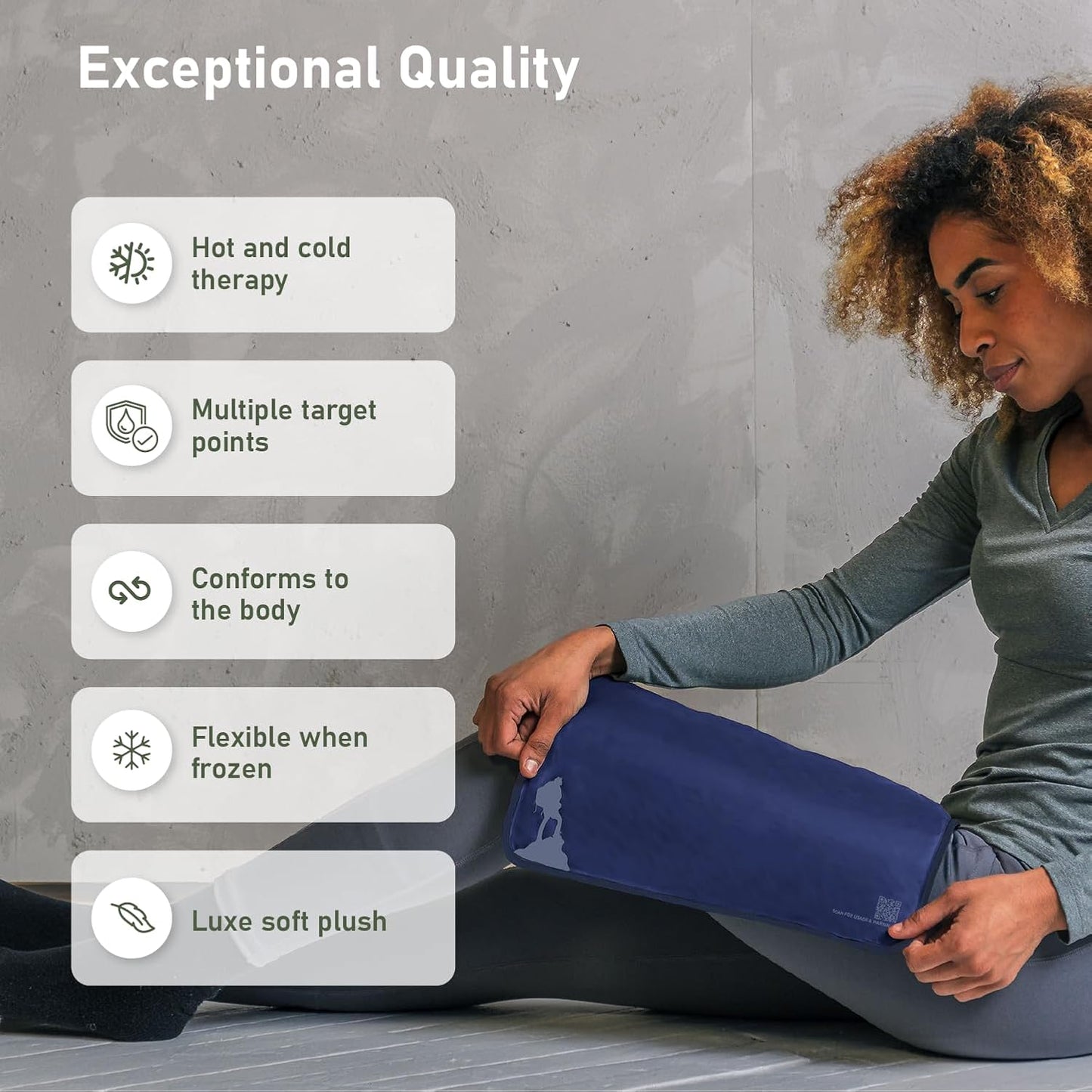 Large Ice Packs for Injuries Reusable - Soft Gel Hot and Cold Packs for Injuries, Hip, Shoulder, Back Pain Relief - 11.5" x 14.5" - Blue