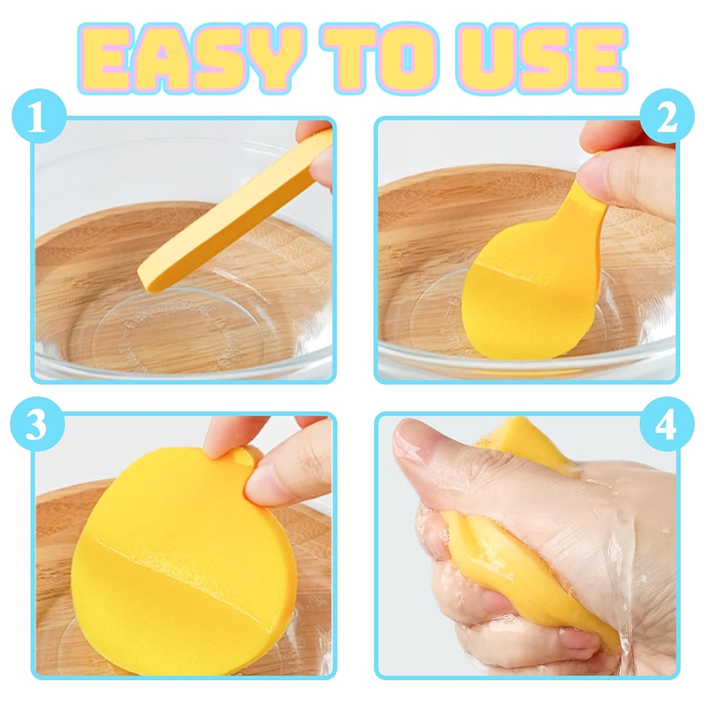 240 Pcs Compressed Facial Sponge,Professional Makeup Removal Sponge,Round Face Cleaning Sponge for Spa,Exfoliating,Face Wash(Yellow,Pink,Blue)