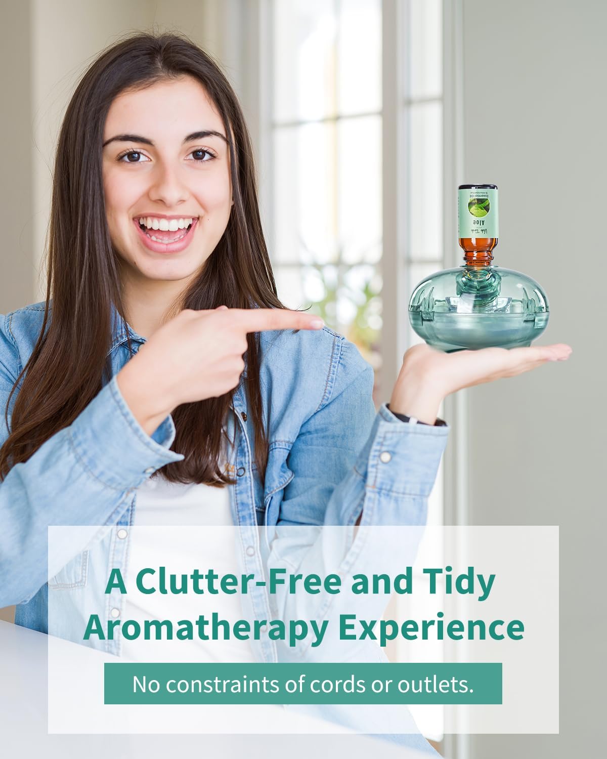 Waterless Essential Oil Diffuser, Upgraded Cordless Rechargeable, Aromatherapy Scent Air Machine, Portable Nebulising Diffuser for Home, Bedroom, Bathroom, Room, Office, Car