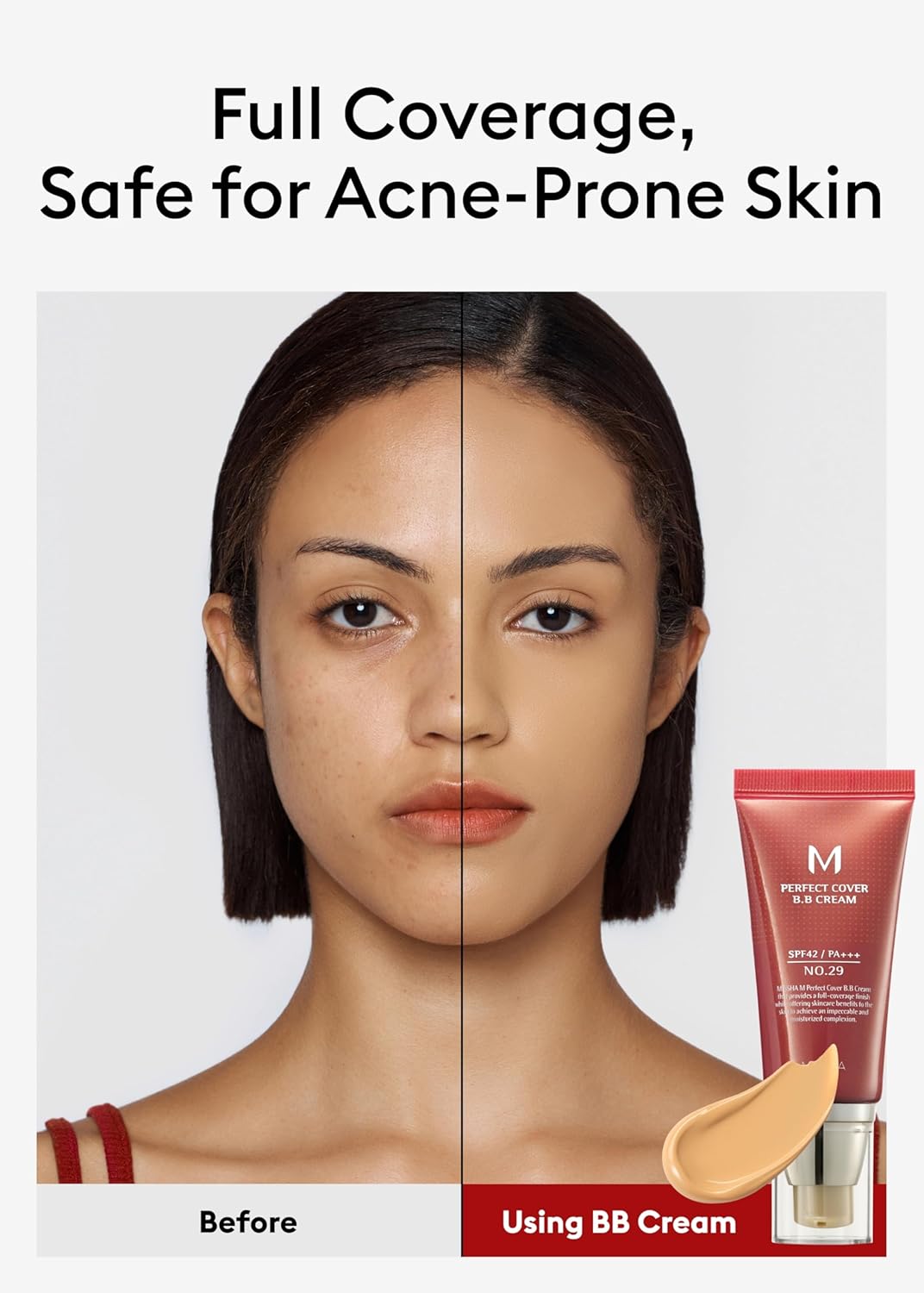 MISSHA M Perfect BB Cream No.29 Caramel beige for medium with warm skin tone SPF 42 PA +++ 1.69 Fl Oz - Tinted Moisturizer for face with SPF