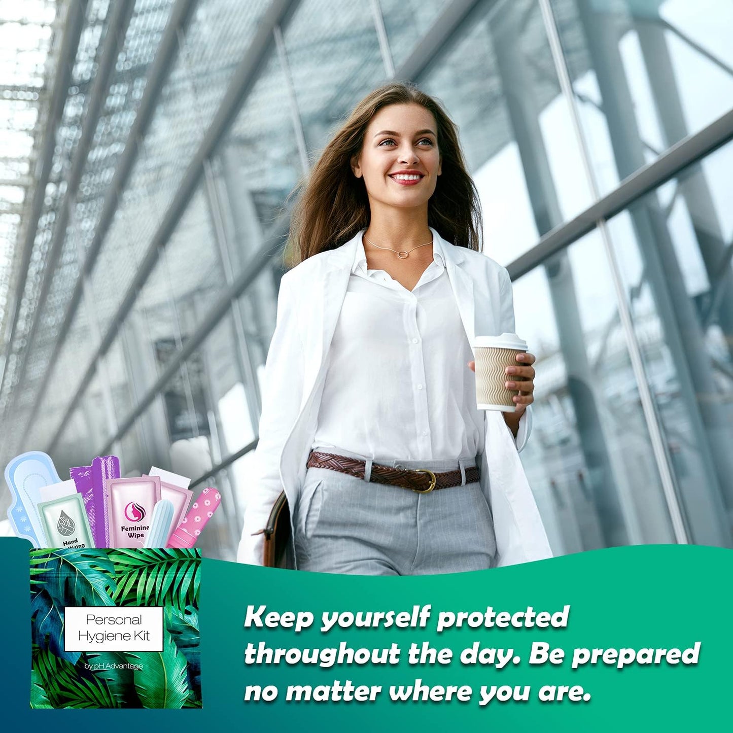 Green Fern Style Menstrual Kit All-in-One 50 Pack | Convenience on The Go | Period Kit Pack for Travelling, Tweens & Teenagers or just When You’re Out | Individually Wrapped Feminine Hygiene Product…