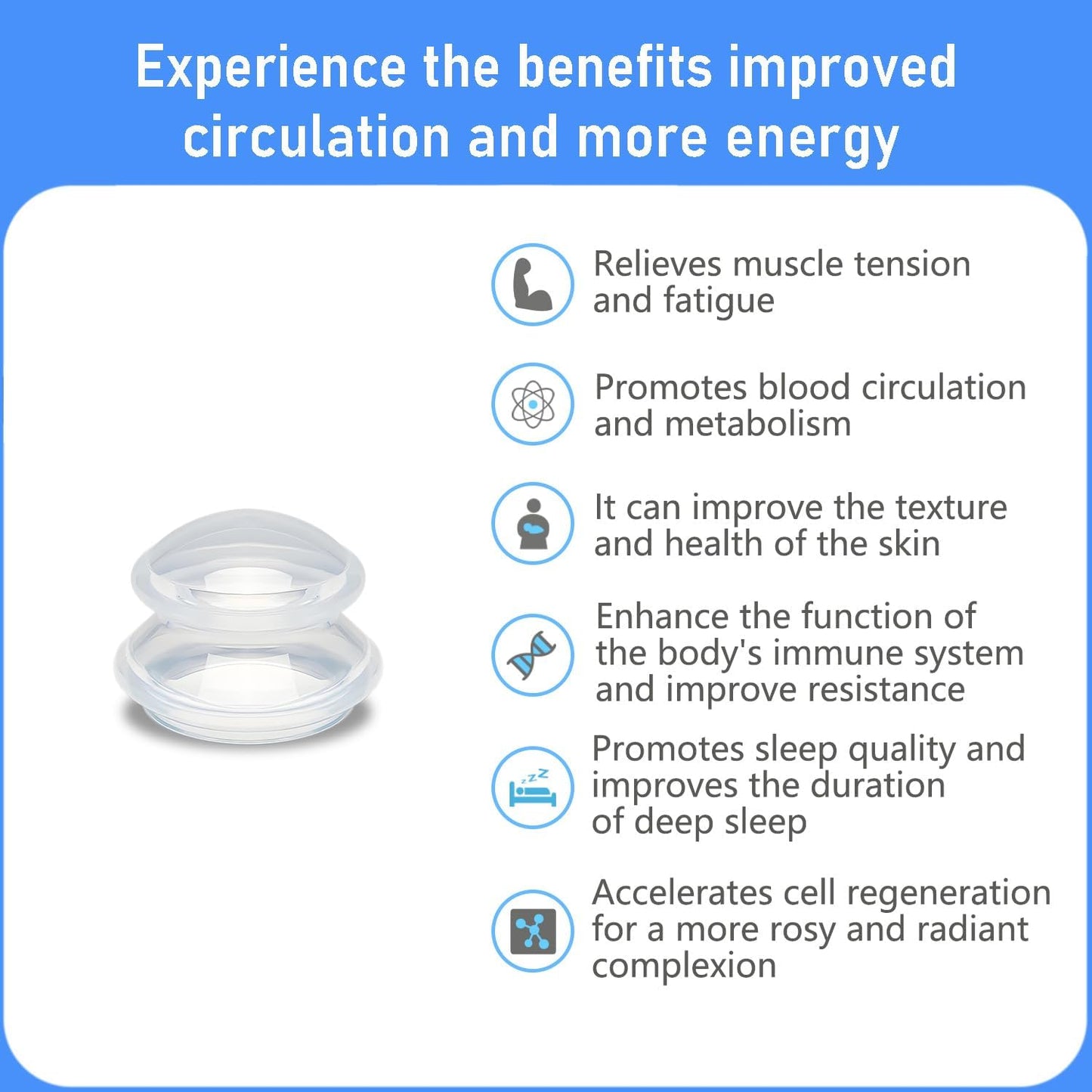 Silicone Cupping kit for Massage Therapy, Professionally Massage Cup for Body Sculpt Cup (Clear, S*2 Cups)