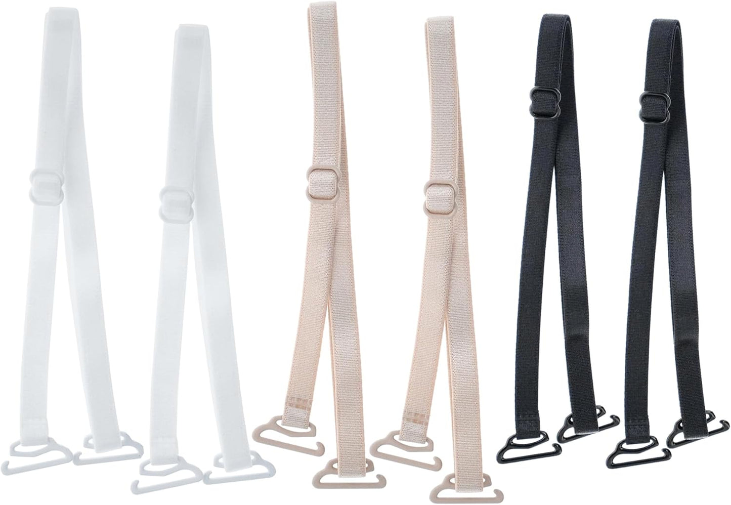 Magicmode 3 Pairs Bra Strap Replacement Elastic Adjustable Removable Multi Color