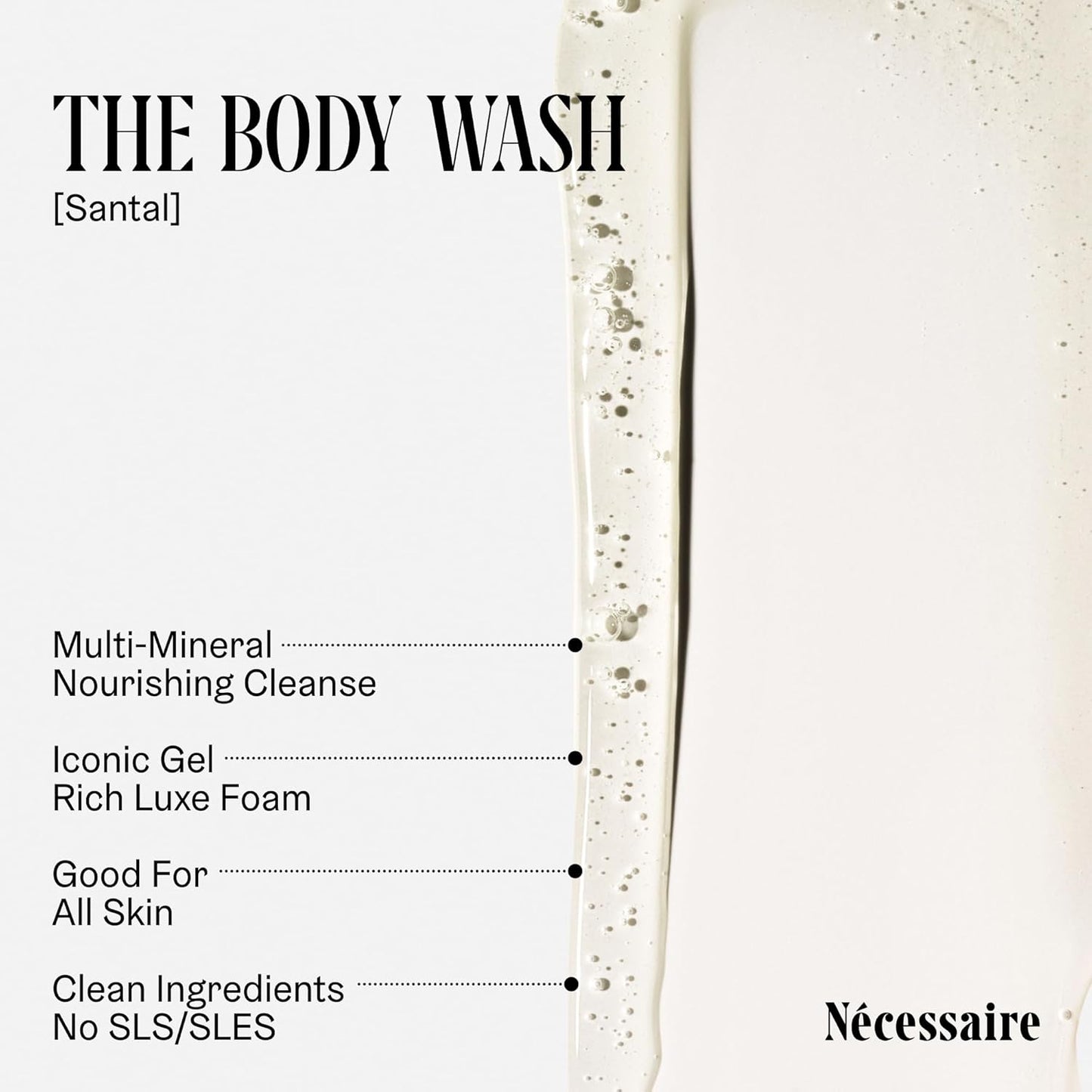 Nécessaire Body Essentials Set – Santal Scented Travel Body Wash, Lotion & Aluminum-Free Deodorant – Clean Skincare for Men + Women – Dermatologist-Tested, Hypoallergenic – 3-Piece Travel Set