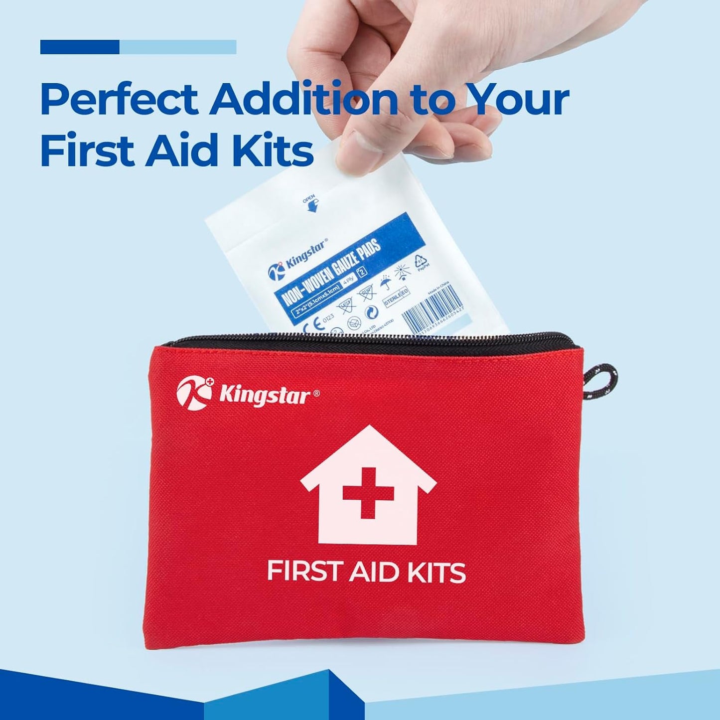 Sterile Nonwoven Gauze Pads, 2"x 2" Wound Dressing, 60 Packs - 120 Pieces Superior Soft Sponge Pads, Higher Absorbent Gauze Compresses for Trauma or Post-Operative Wound Care