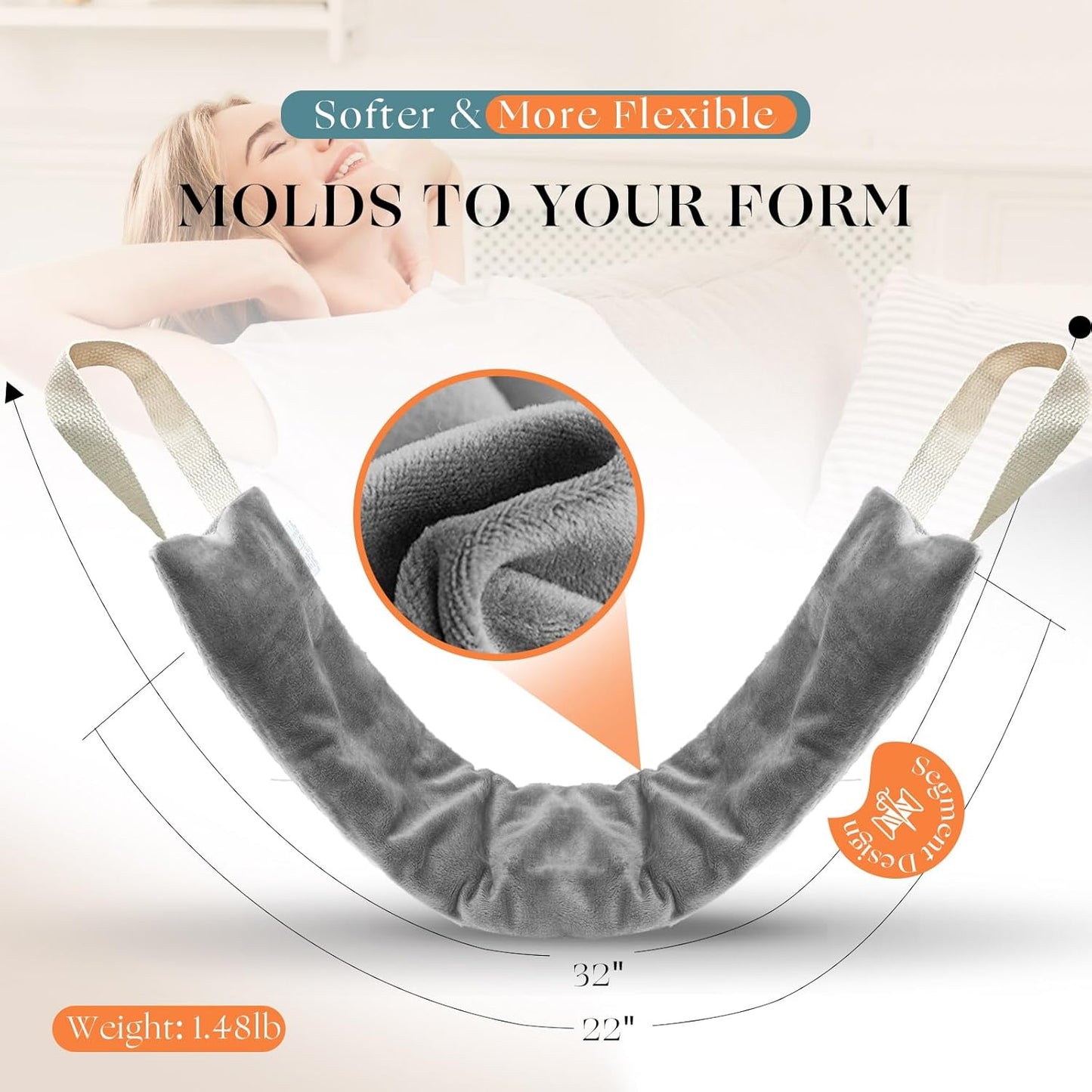 Heating Pad for Neck Shoulders and Back Microwavable Lavender Scented, Washable Cover, 1.5 lbs Microwave Warm Wrap