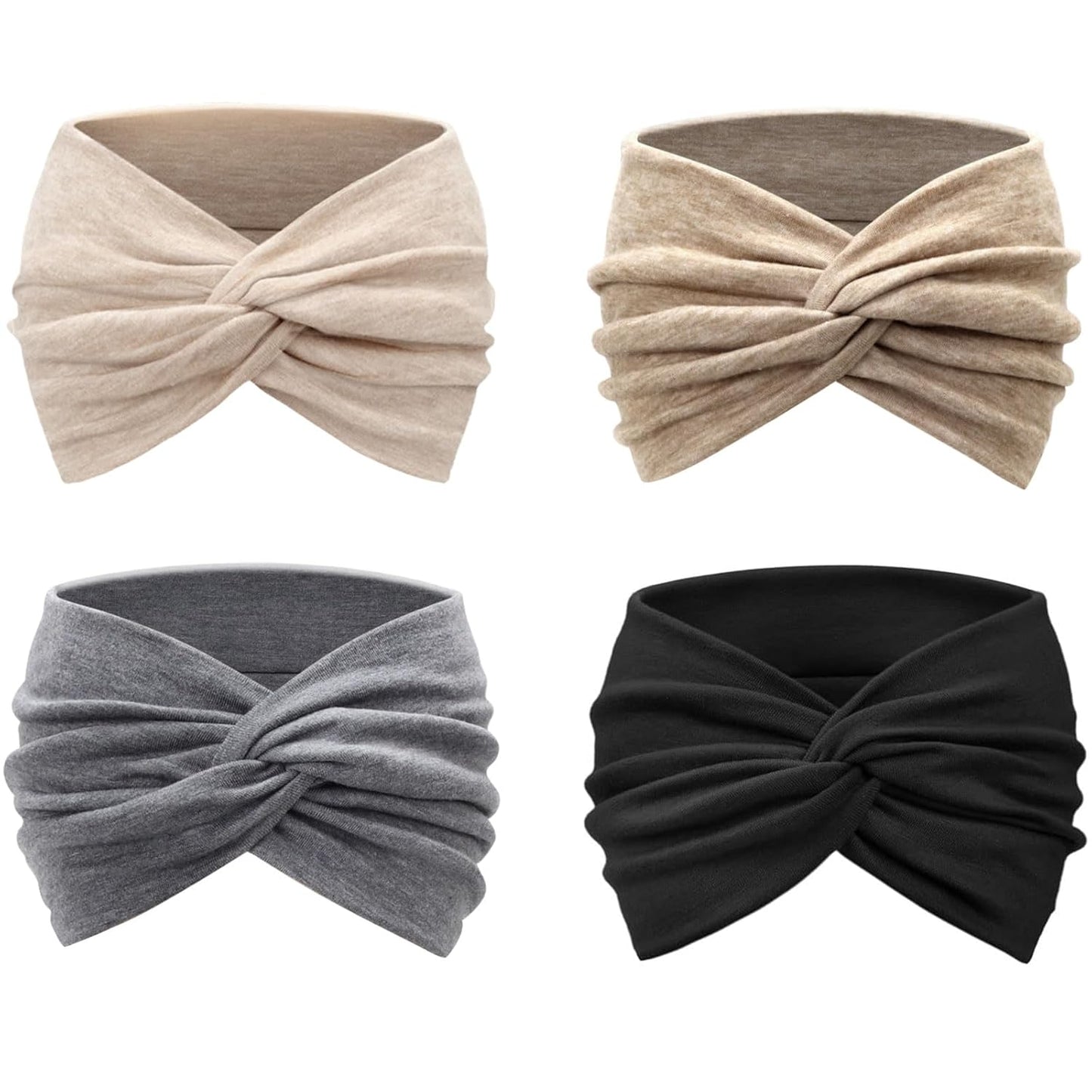 Extra Wide Headbands for Women Large Turban Headband Non Slip Boho Elastic Hairband Hair Twisted Knot Head Bands Accessories