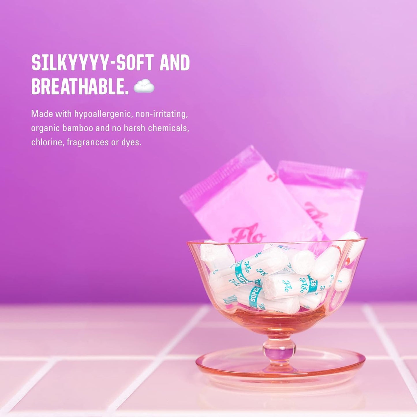 Flo Bamboo Daily Panty Liners Wrapped + Ultra Thin (24 liners)