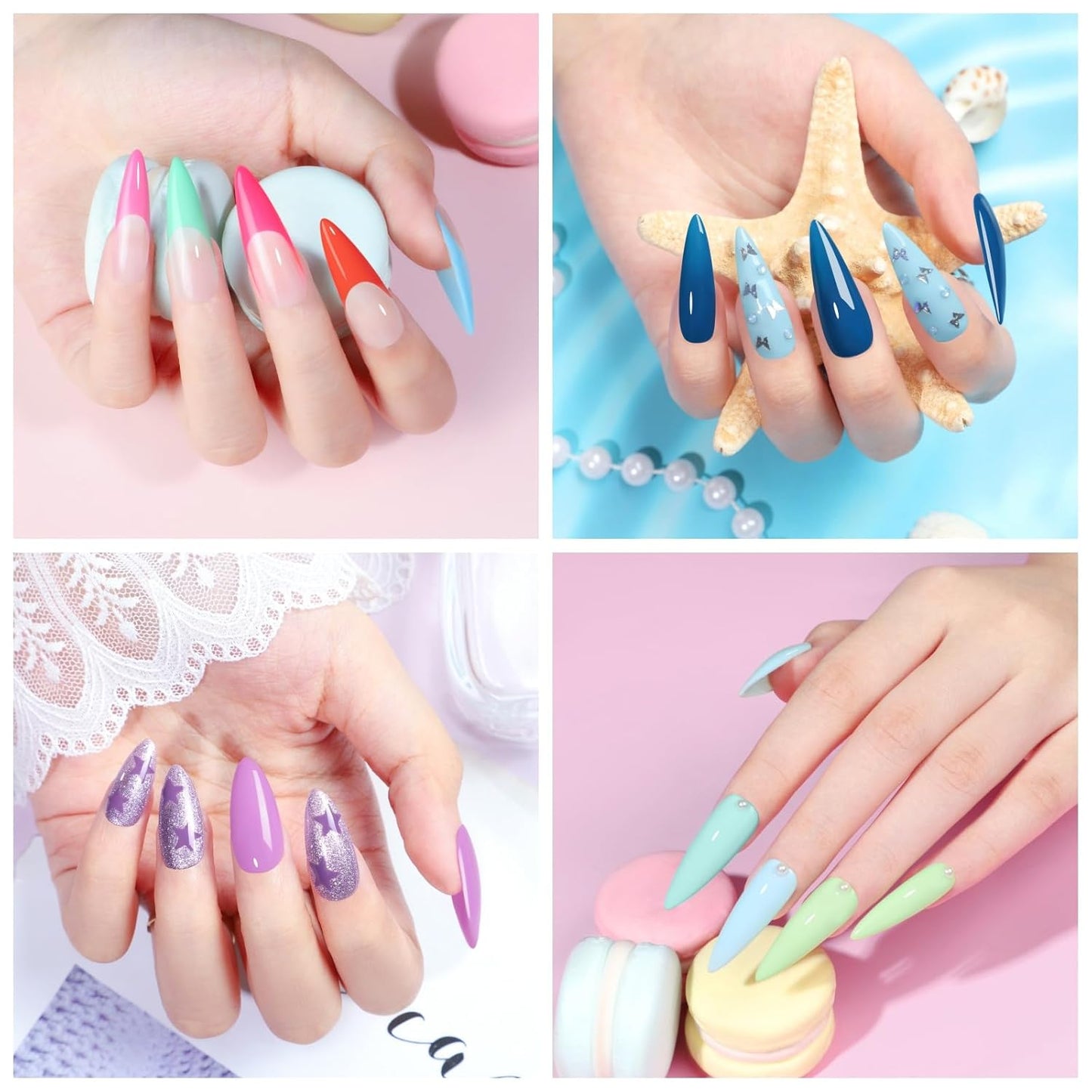 COSCELIA 57pcs Gel Nail Polish Kit with U V light Starter Kit 40 Colors Fall Gel Polish Set 5pcs Top and Base Coat Glossy Matte Glitter Beautiful Nail Stickers Gel Manicure Kit DIY Gifts for Women