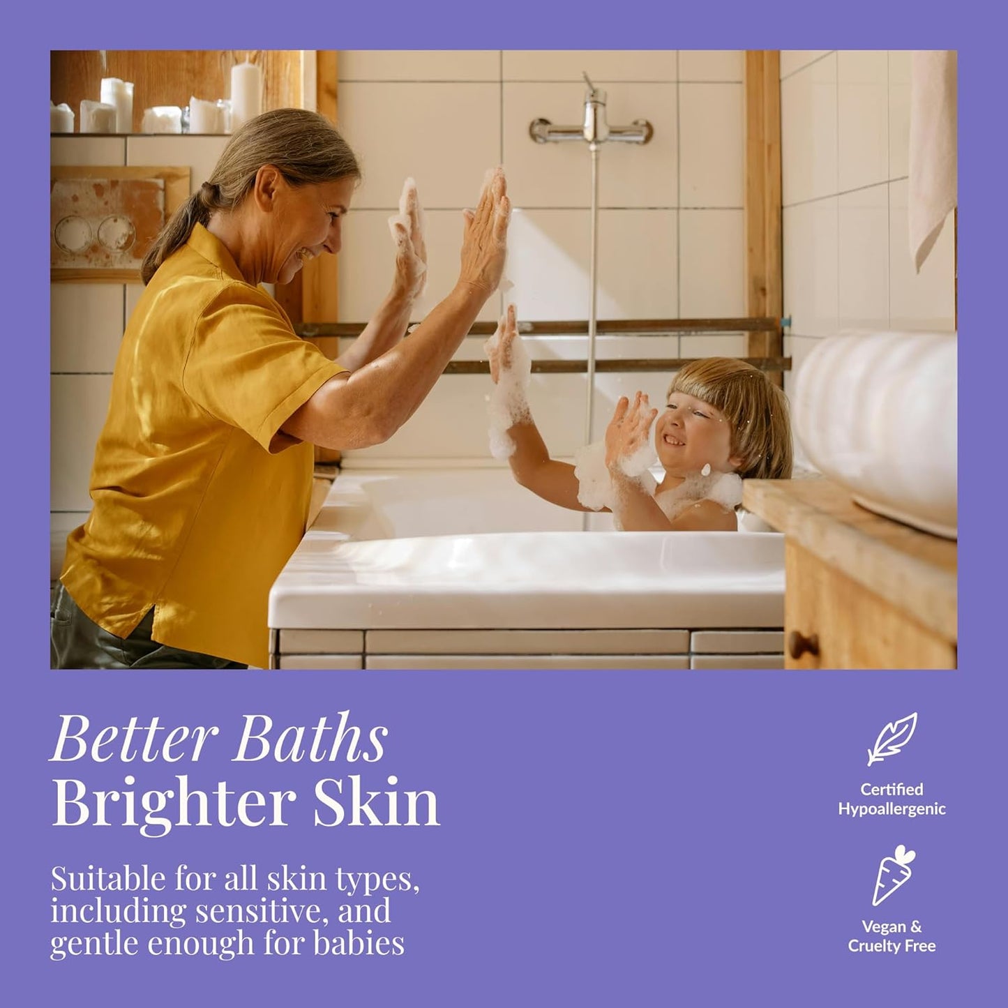 Sensitive Skin Bath & Body Wash – Sleepytime Lavender, Hypoallergenic & Dermatologist-Tested - Gentle, pH-Balanced Cleanser for Dry & Delicate Skin - Family-Friendly & Vegan (8 oz)