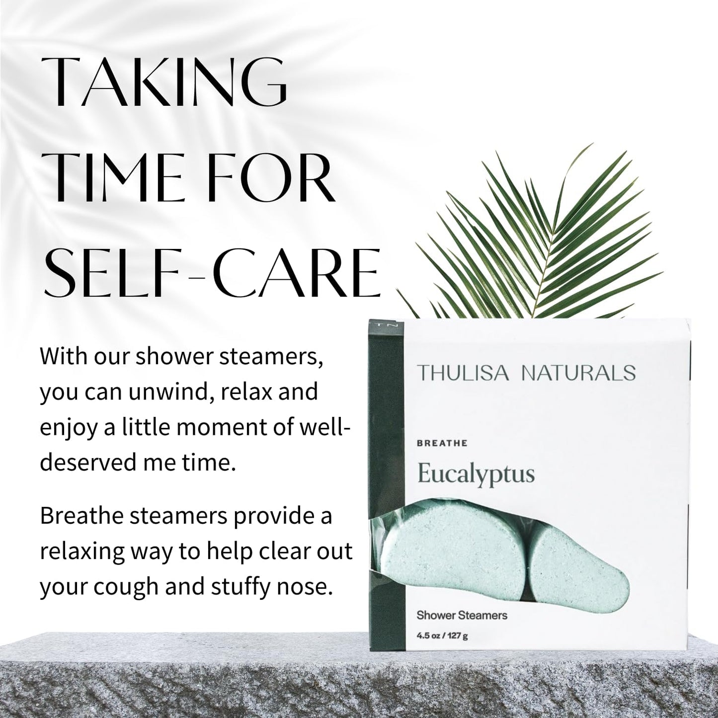 Thulisa Naturals Eucalyptus Shower Steamers Aromatherapy | Organic Shower Bombs with Essential Oils | Self Care Christmas Birthday & Spa Gifts for Women & Men | Stocking Stuffers | 4 Pack
