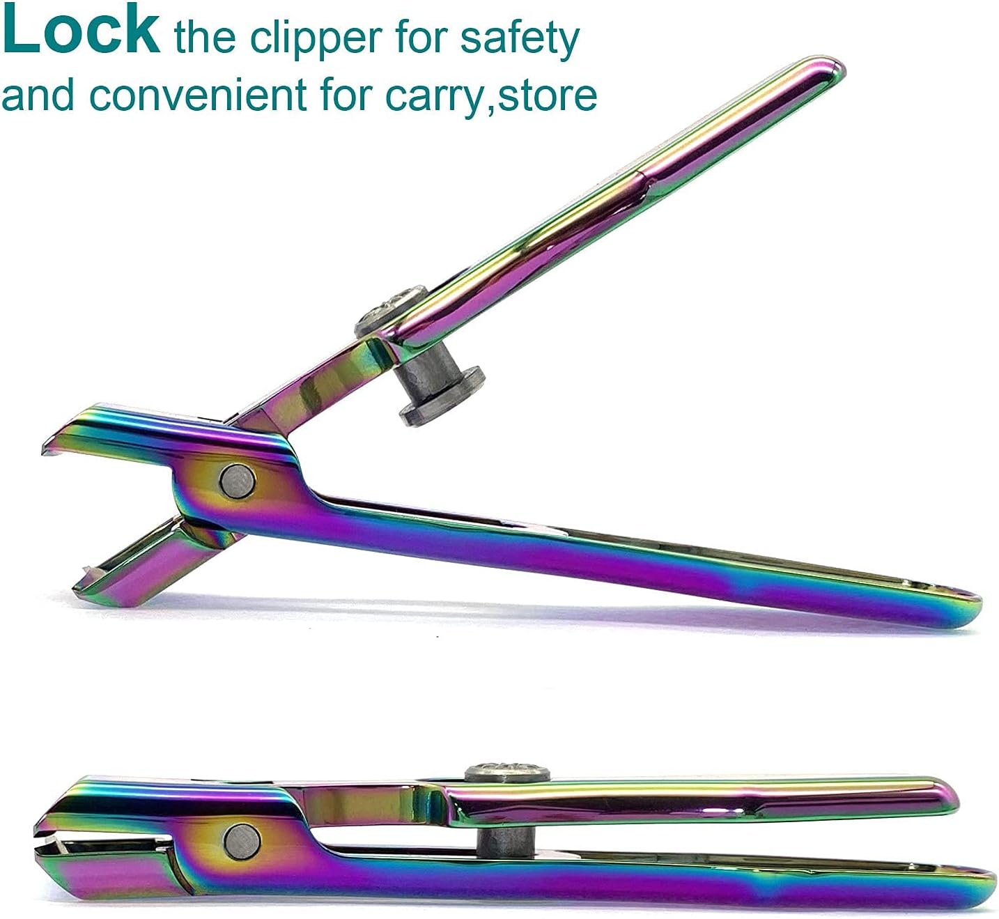 Nail Clippers for Thick Toenails and Fingernail, Large Wide Jaw Opening Heavy Duty No Splash Toenail Clippers with Catcher for Men Women Adults Seniors (Rainbow)